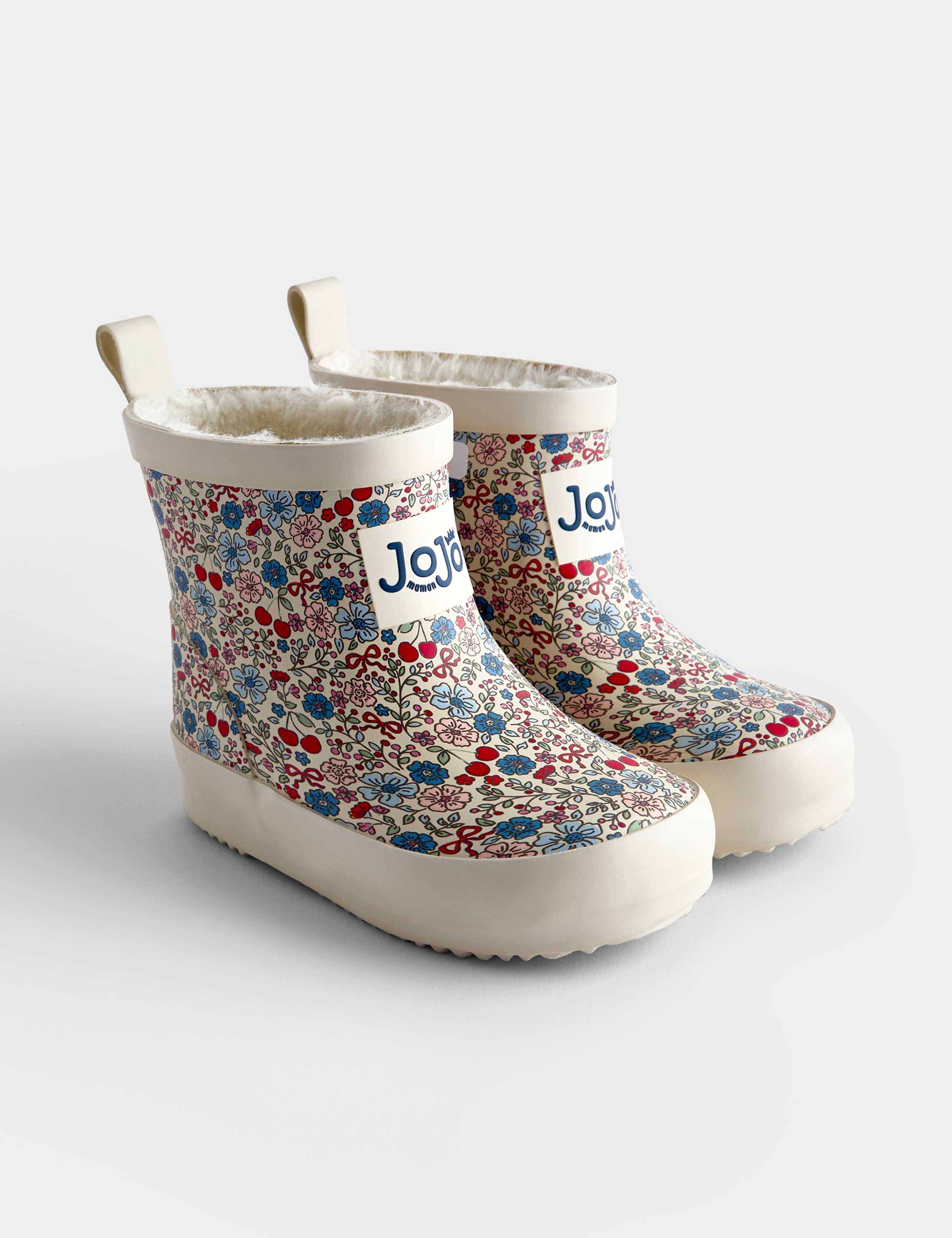Kids Floral Fleece Lined Wellies