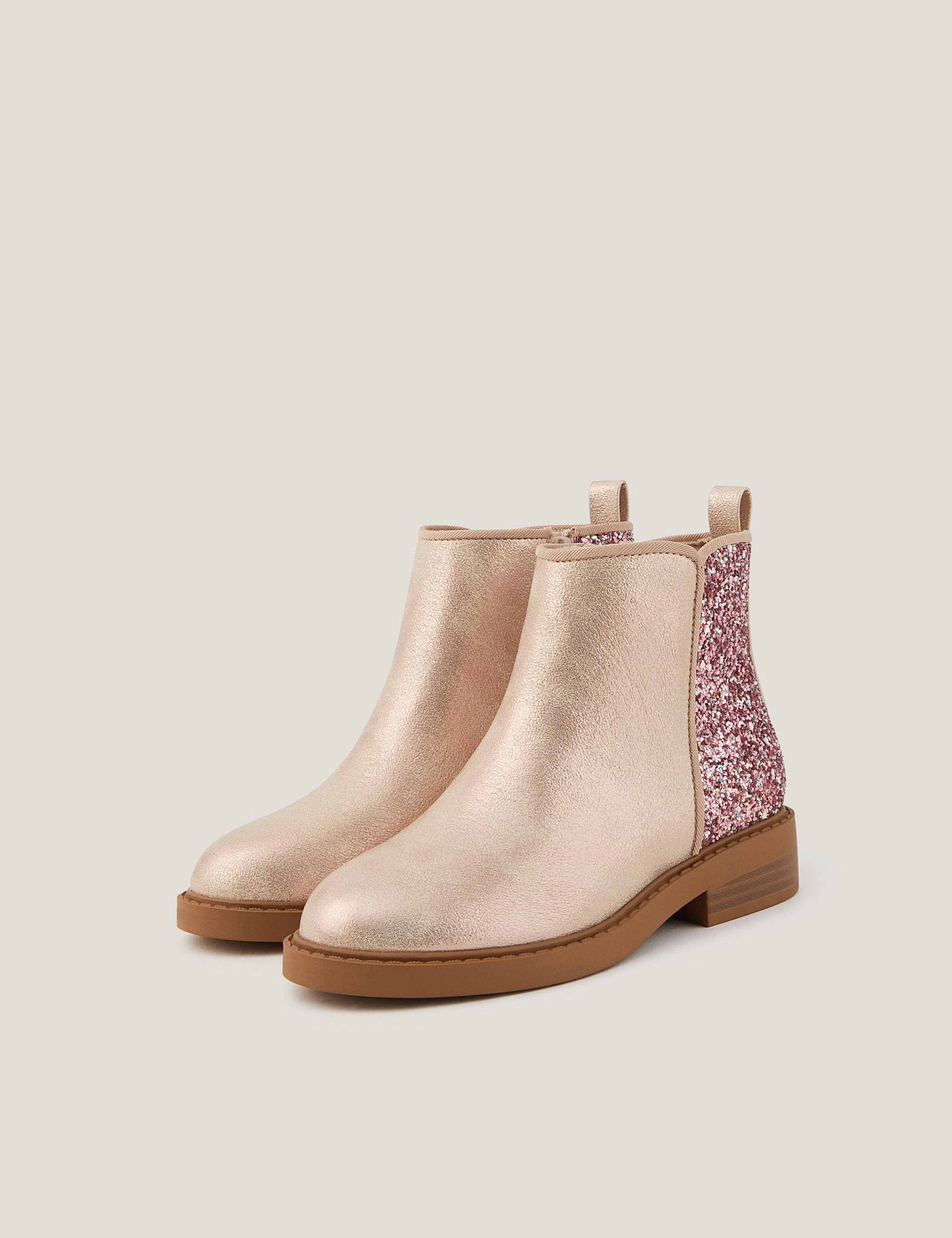 Kids' Glitter Ankle Boots (9 Small - 4 Large)