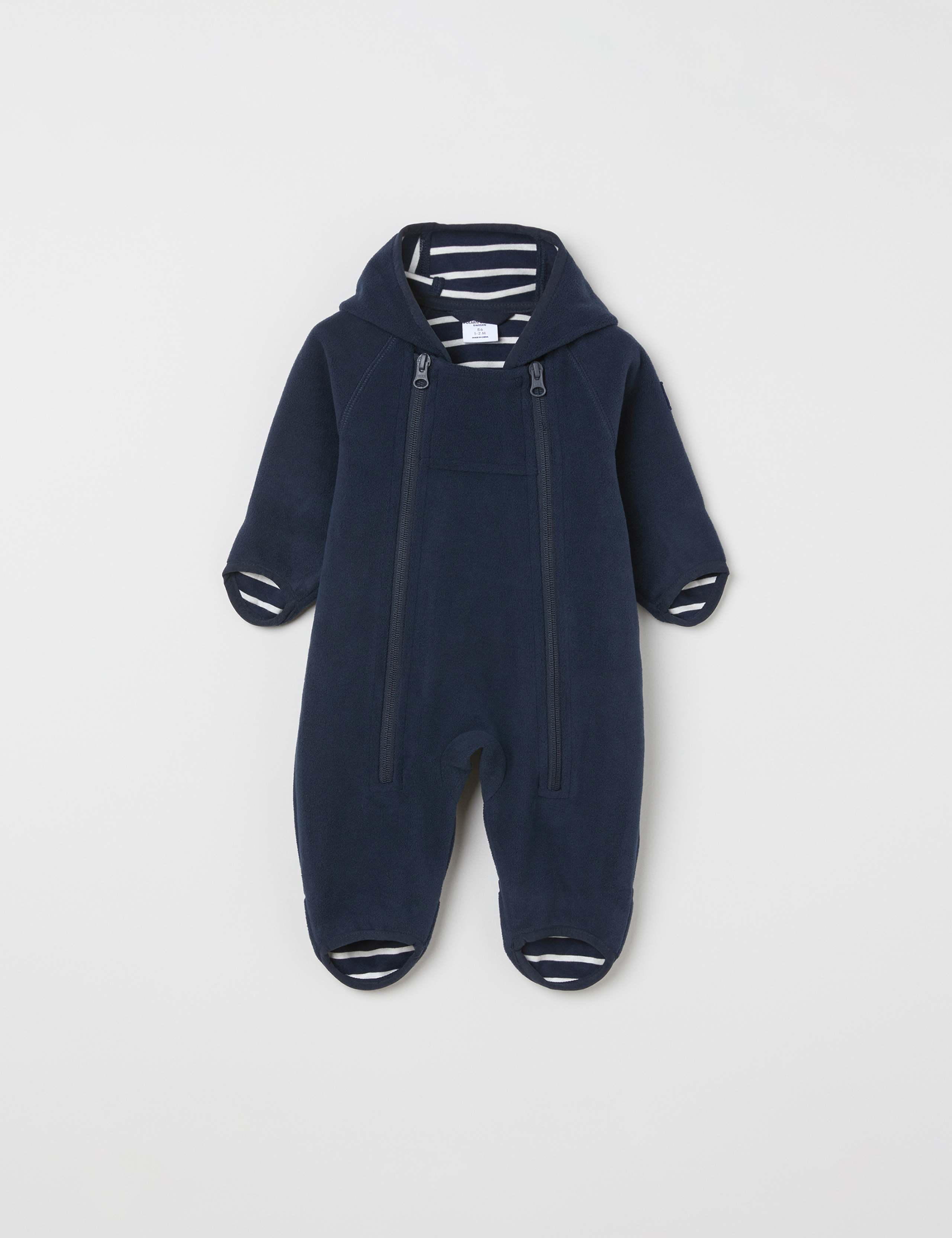 Windproof Fleece Zip Pramsuit (1-12 Mths)