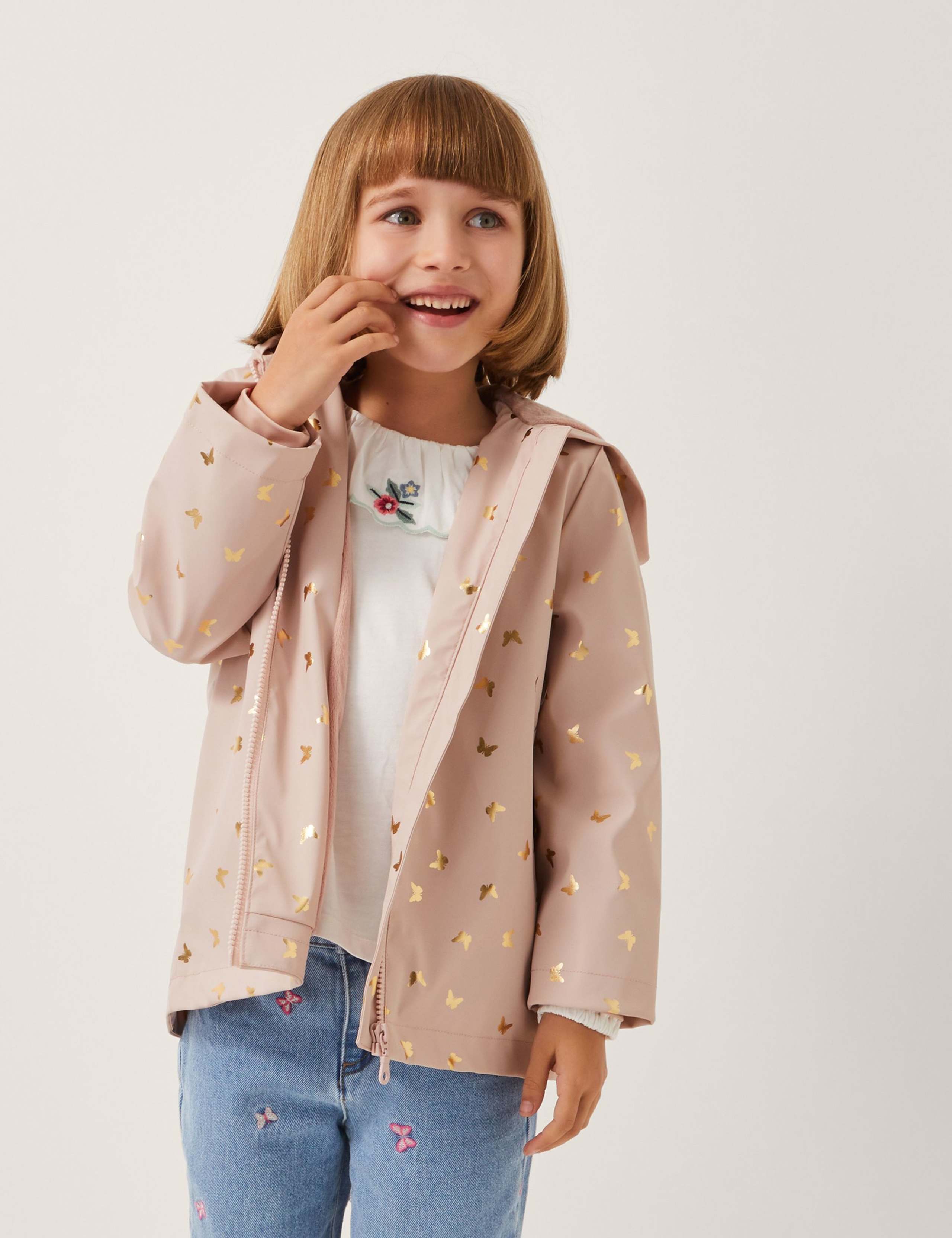 Hooded Foil Butterfly Raincoat (3-13 Yrs)