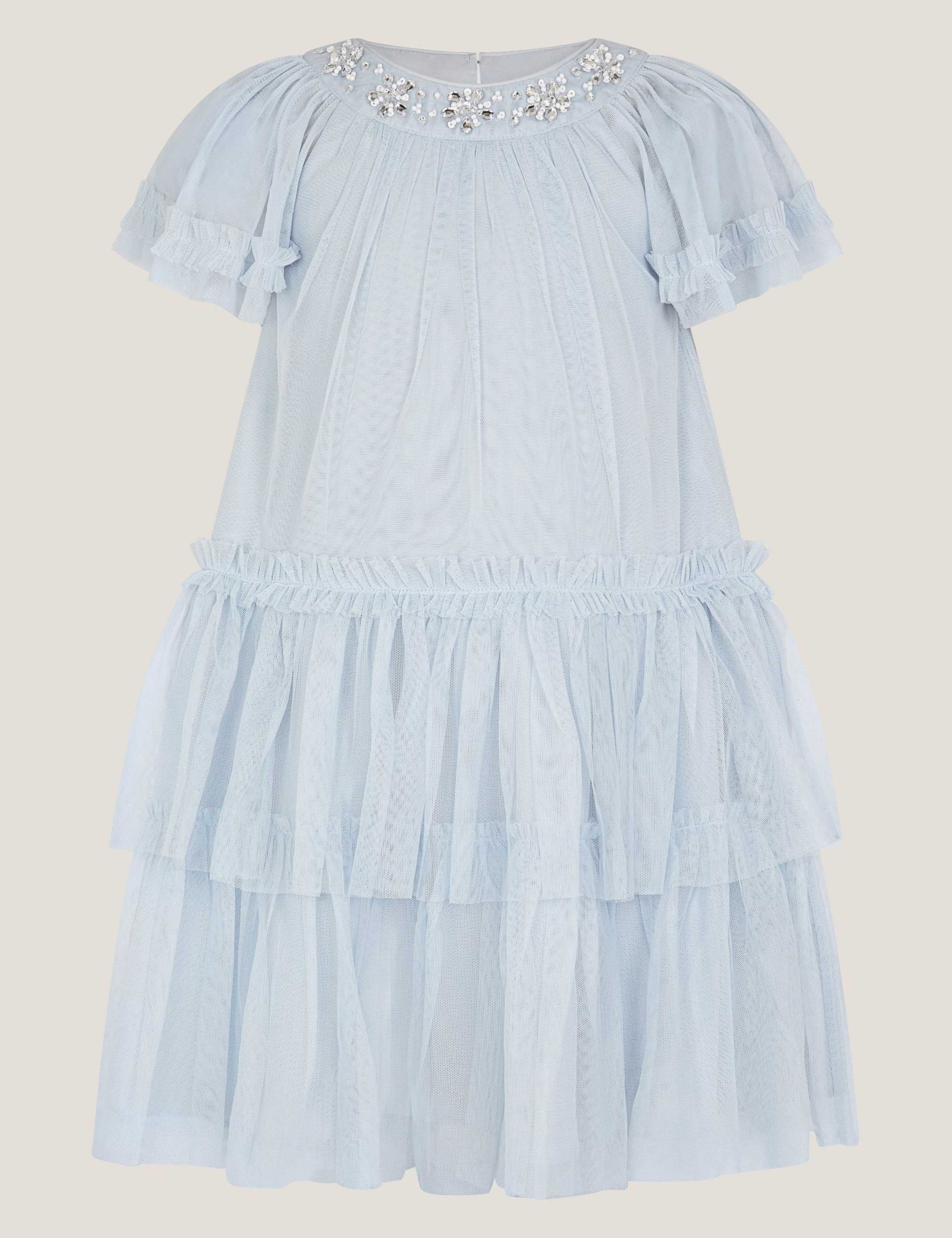 Embellished Tulle Tiered Dress (3-15 Yrs)