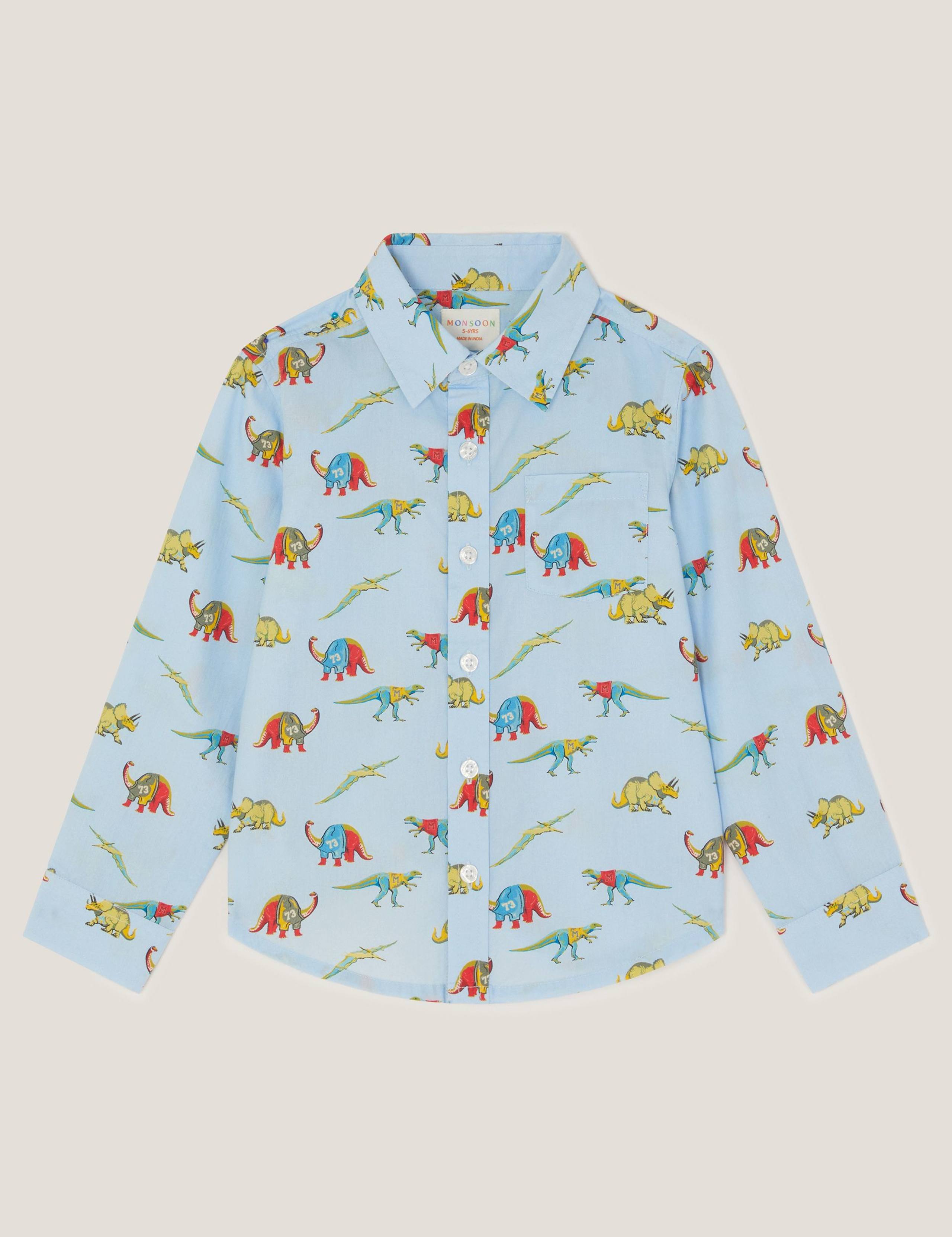 Pure Cotton Dino Print Shirt (2-13 yrs)
