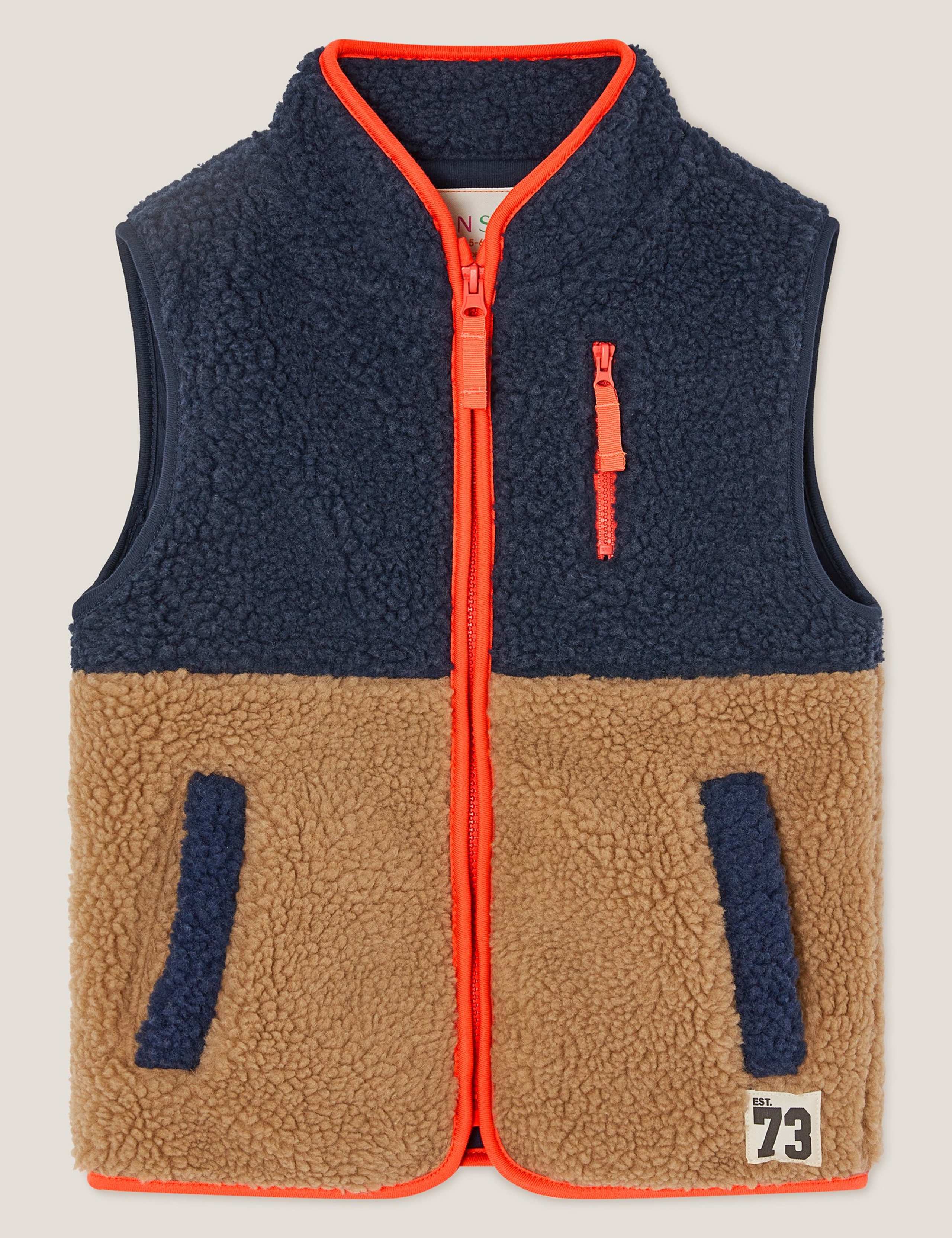 Borg Colour Block Gilet (2-13 Yrs)