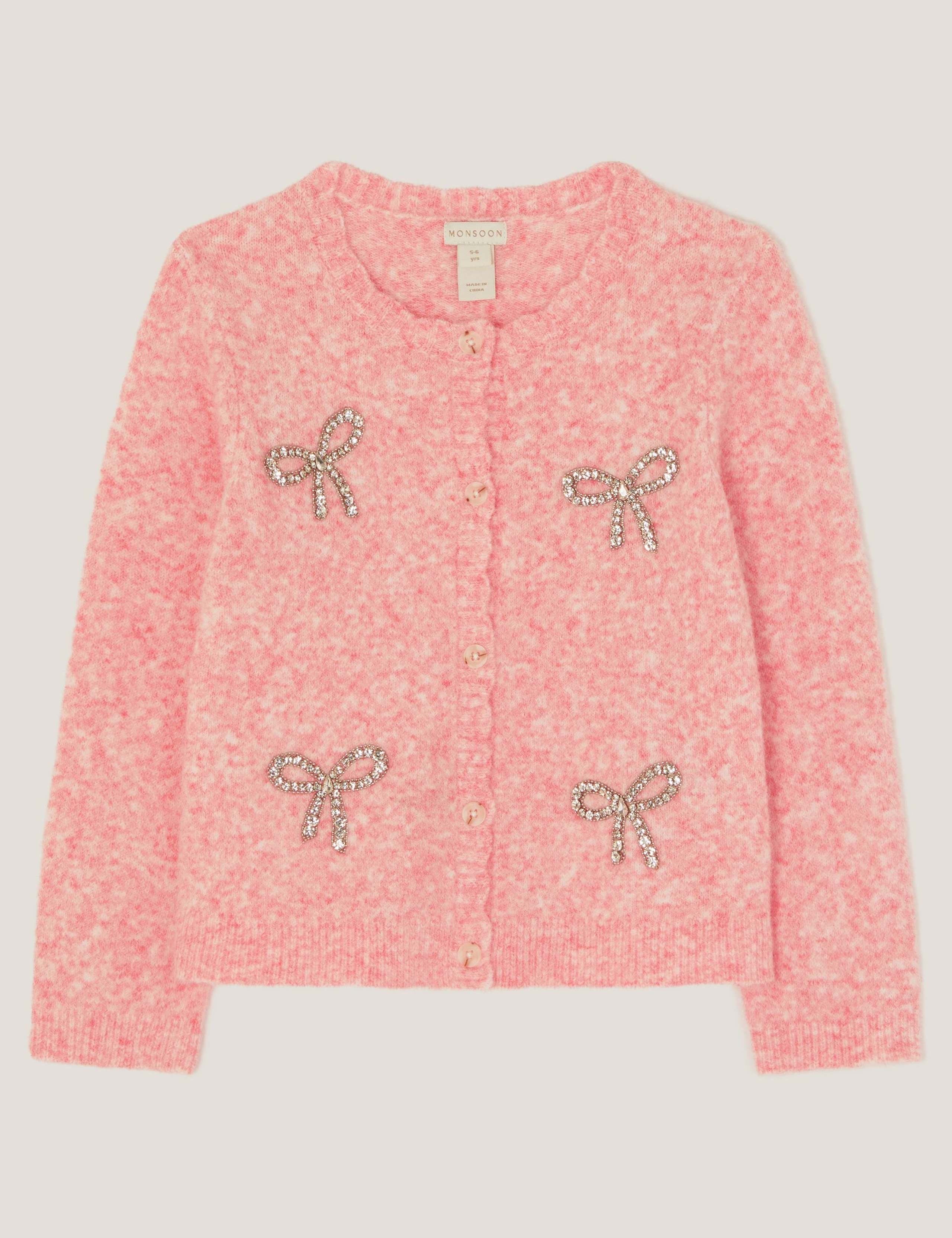 Bow Embellished Knitted Cardigan (3-15 Yrs)