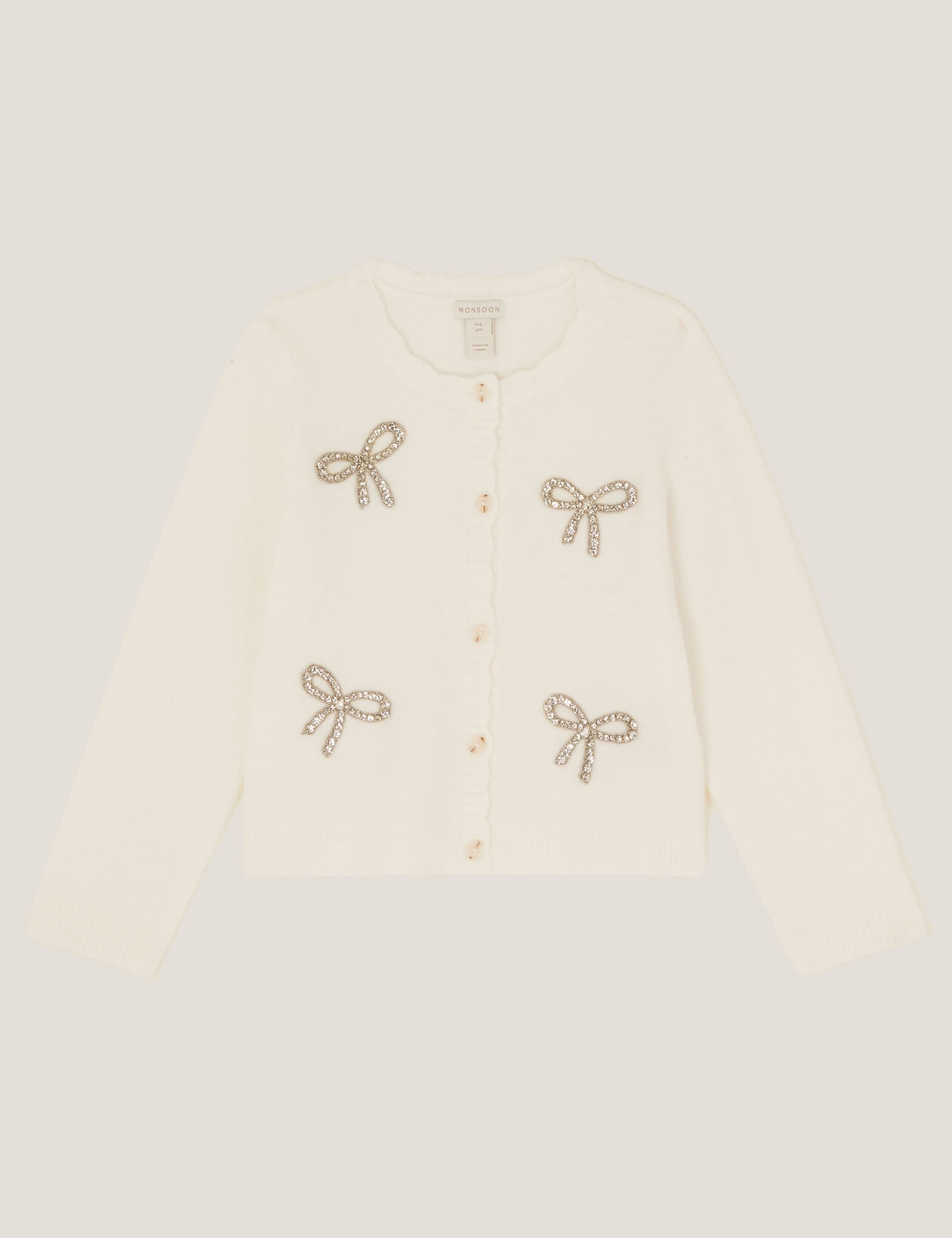 Embellished Bow Cardigan (3-15 Yrs)