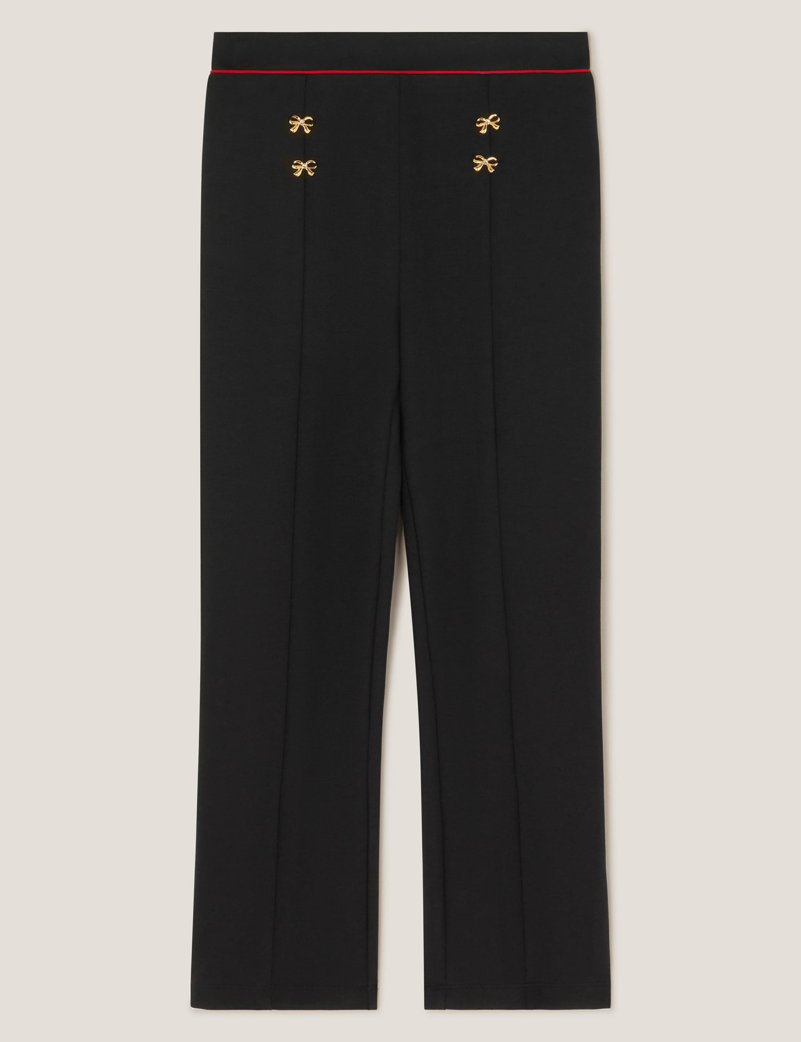 Ponte Bow Button Trousers (3-15 Yrs)