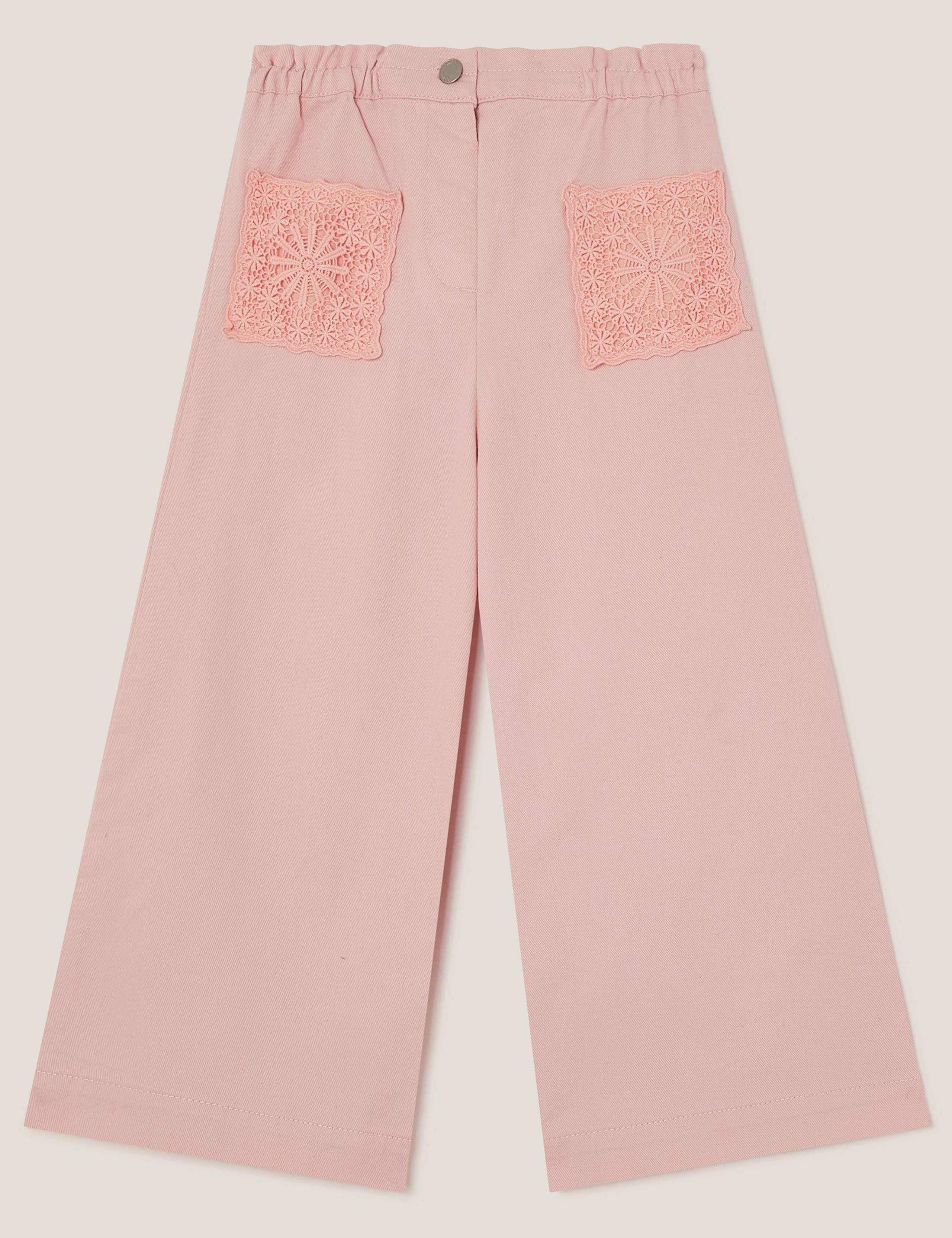 Pure Cotton Crochet Pocket Twill Trousers (3-13 Yrs)