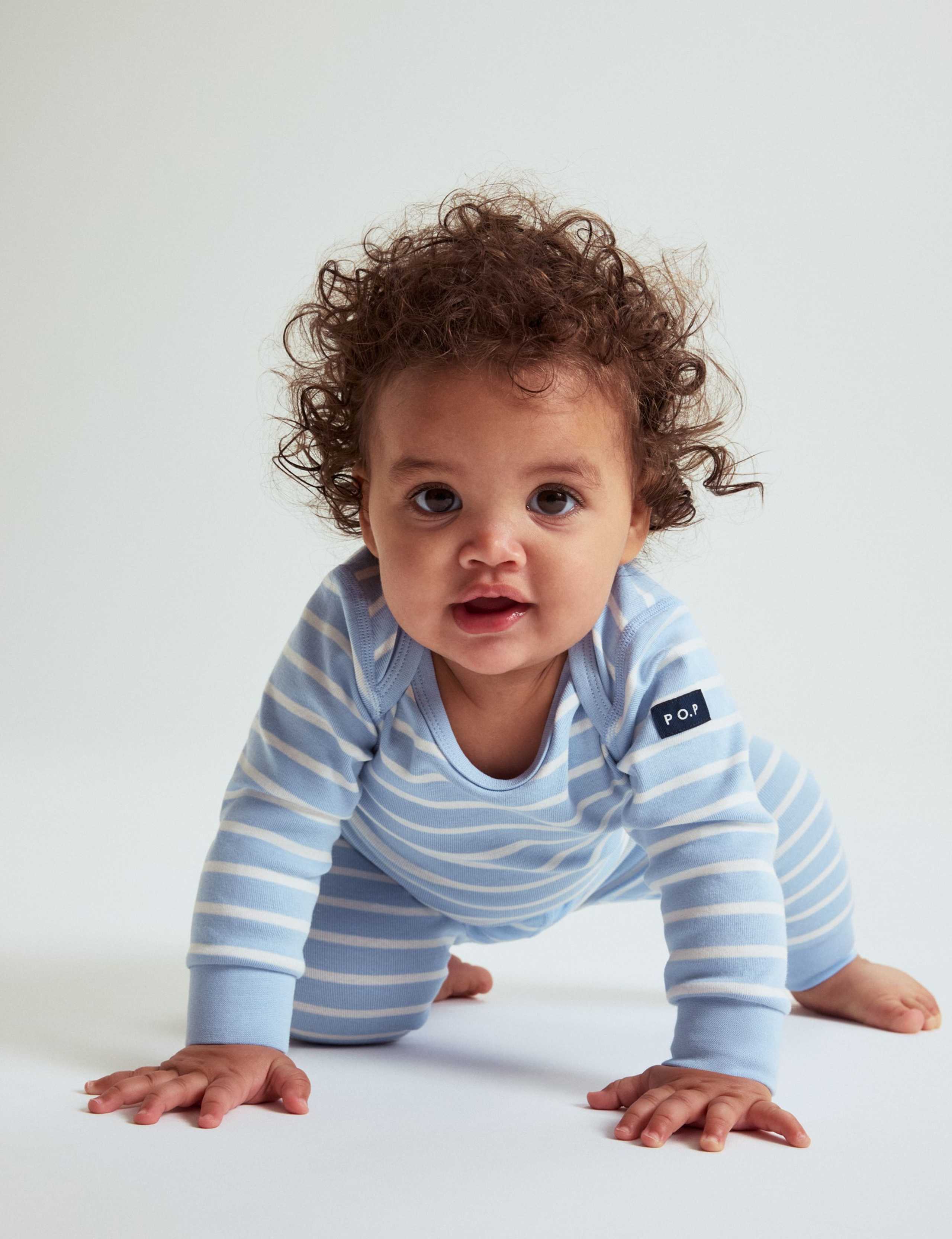 Pure Cotton Striped Bodysuit (0-24 Mths)