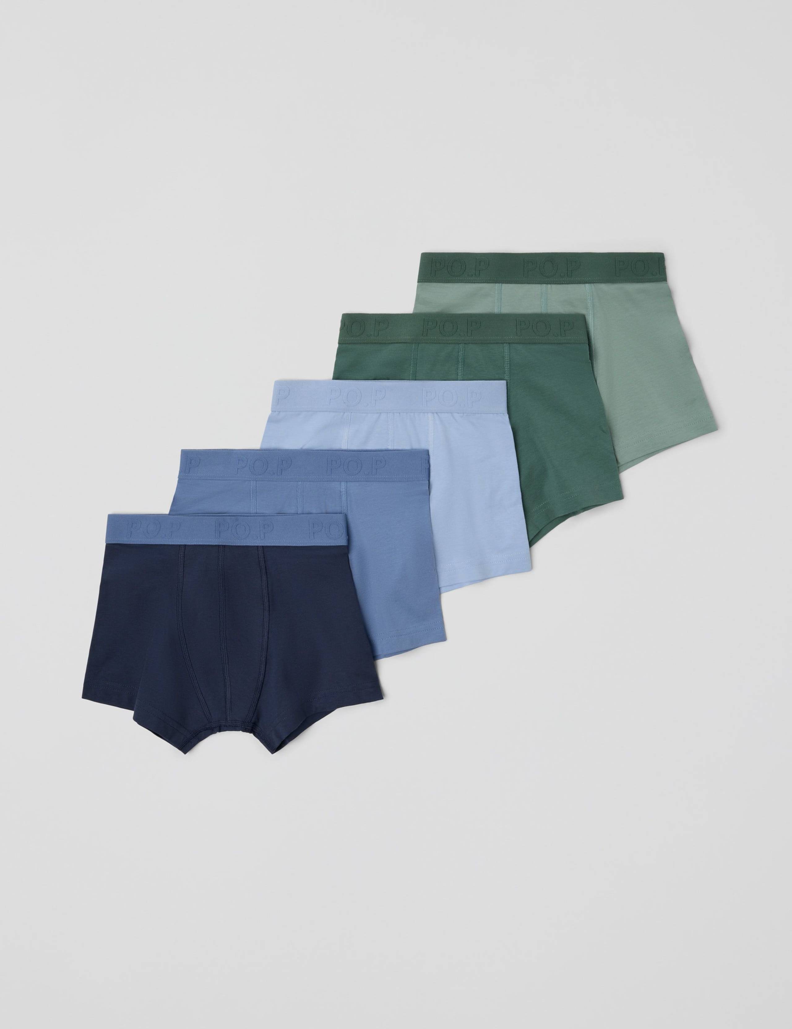 5pk Cotton Rich Trunks (1-10 Yrs)