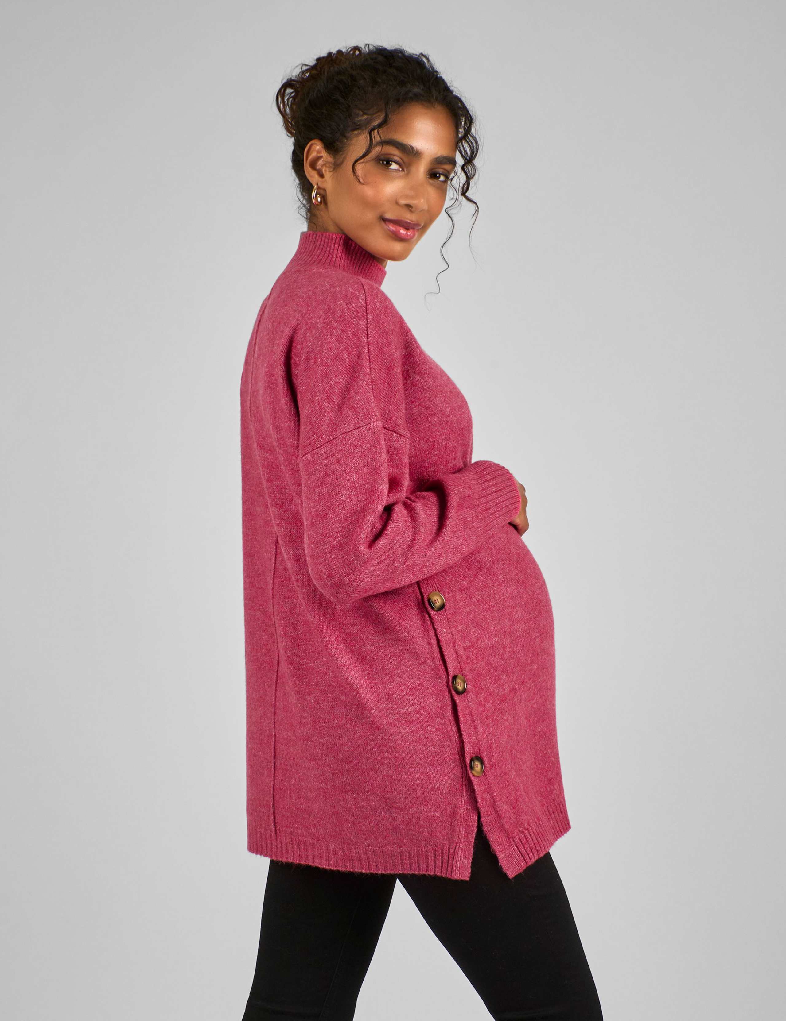 Maternity Turtle Neck Nursing Jumper