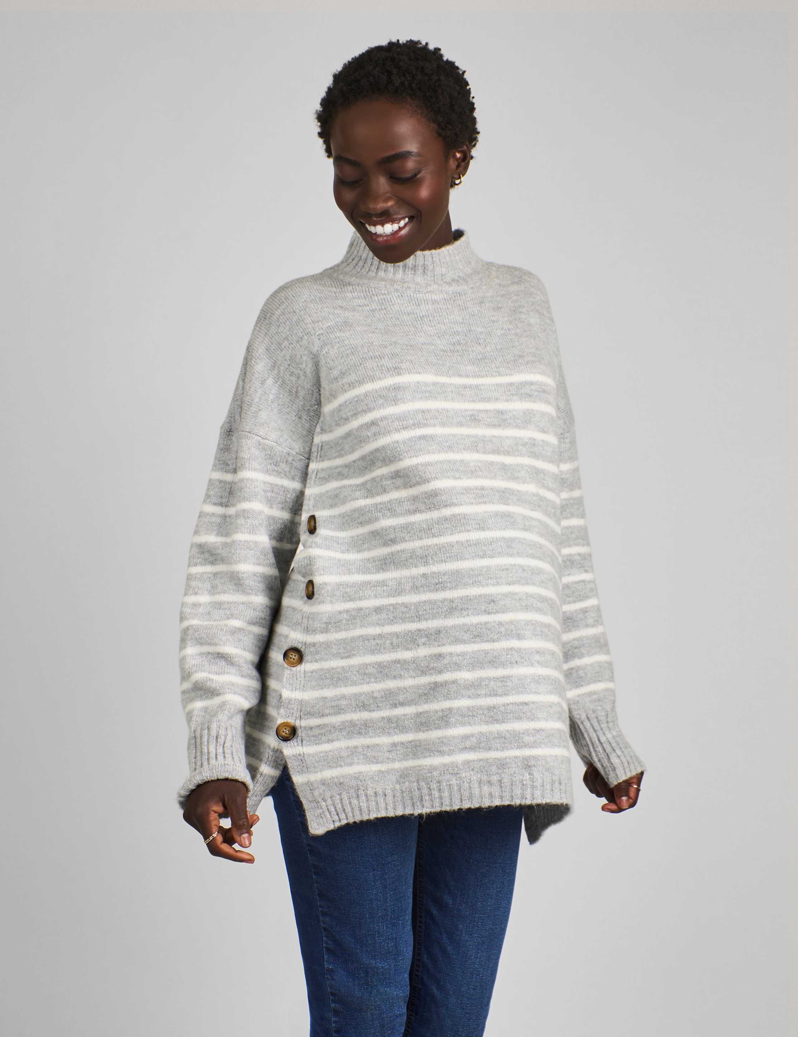 Maternity Stripe Nursing Jumper