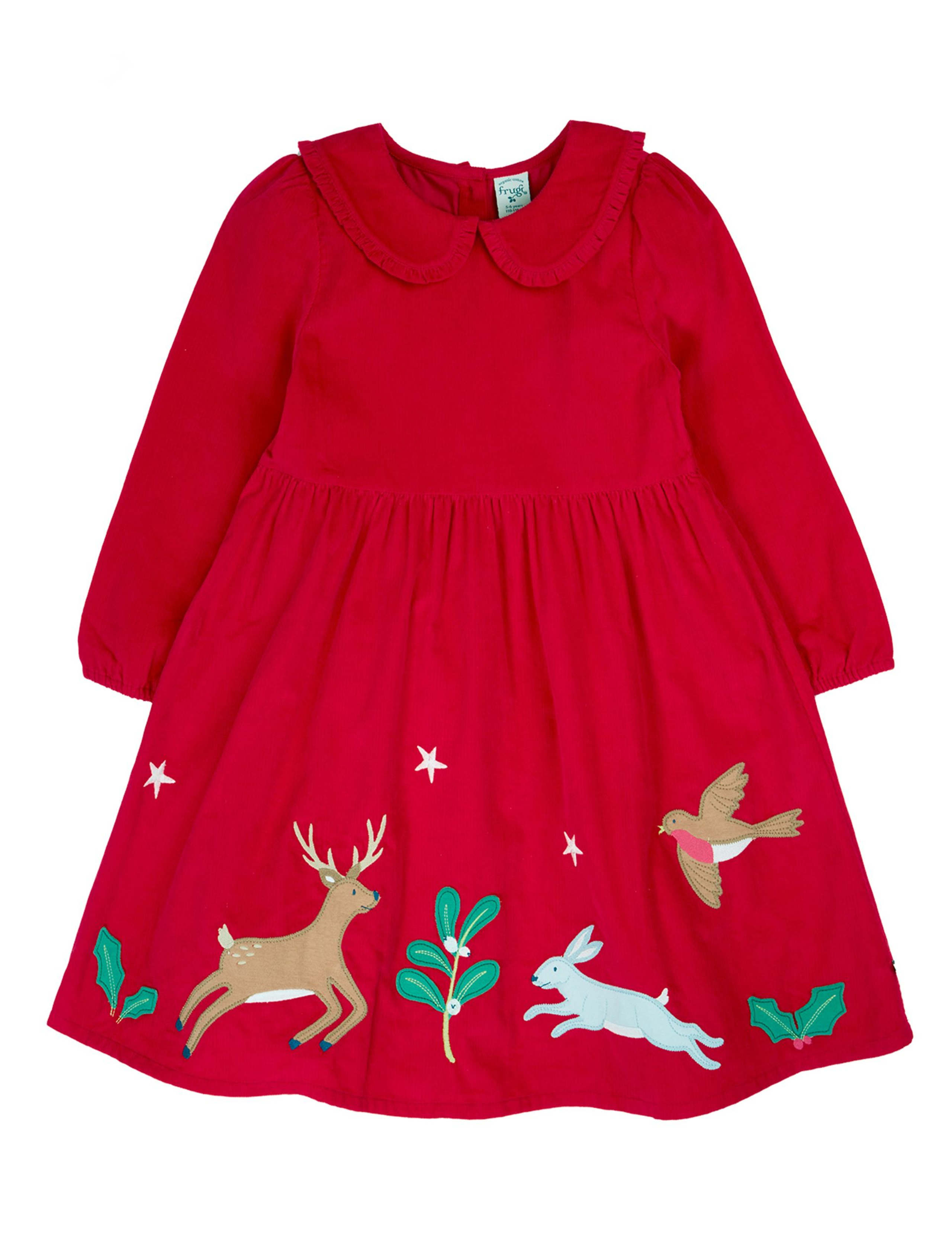 Cord Reindeer Dress (2-10 Yrs)