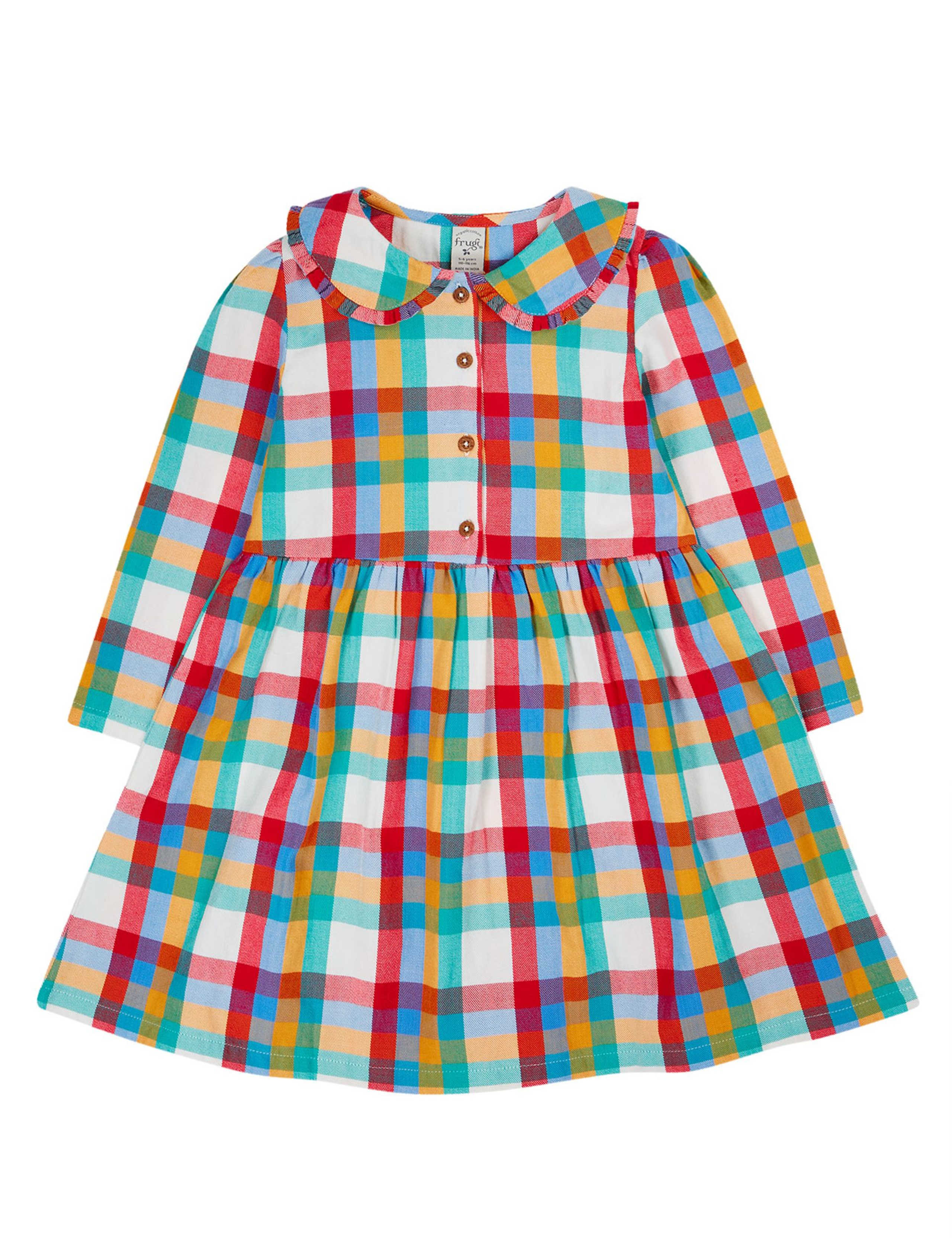 Pure Cotton Checked Dress (2-10 Yrs)