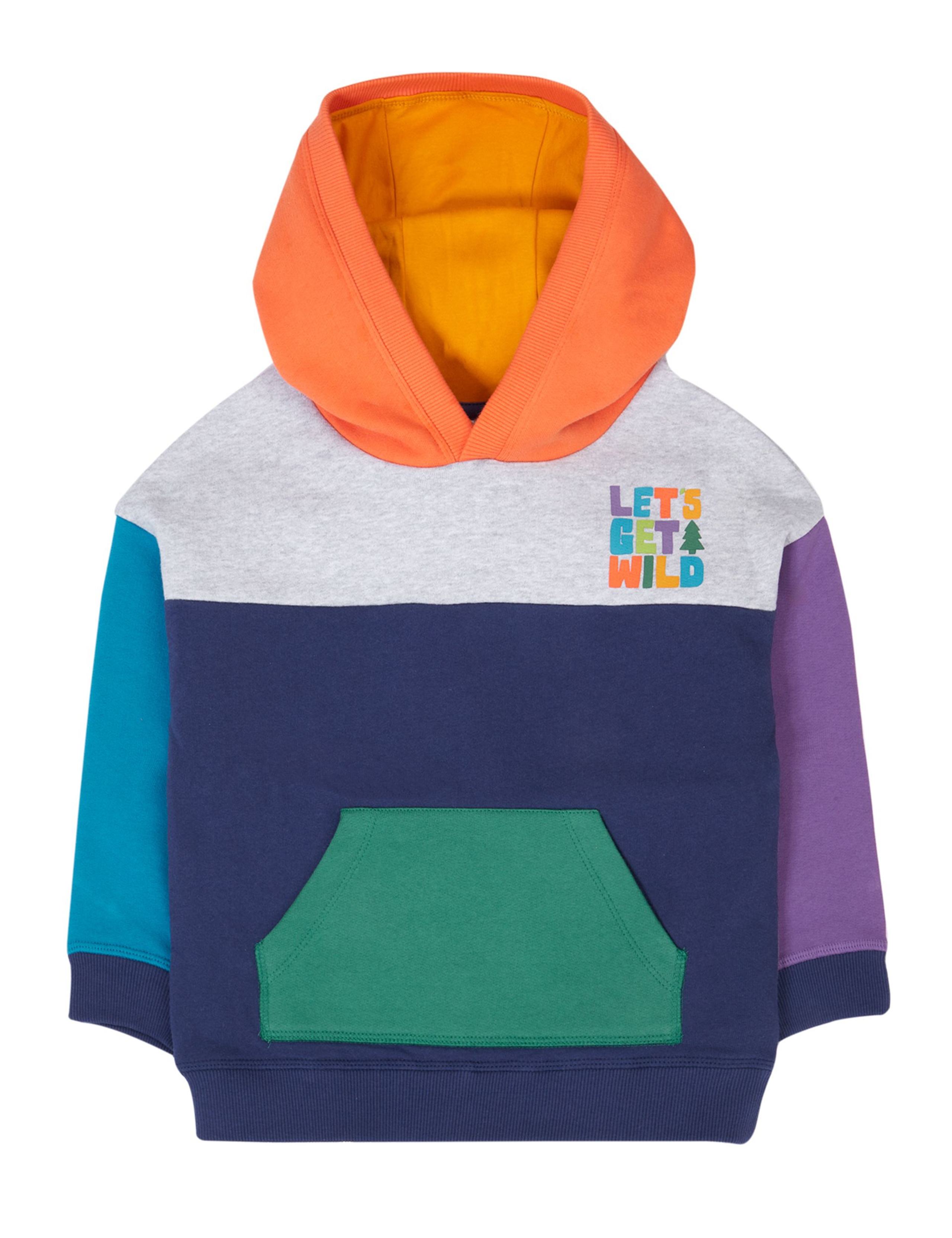 Pure Cotton Colour Block Hoodie (2-12 Yrs)