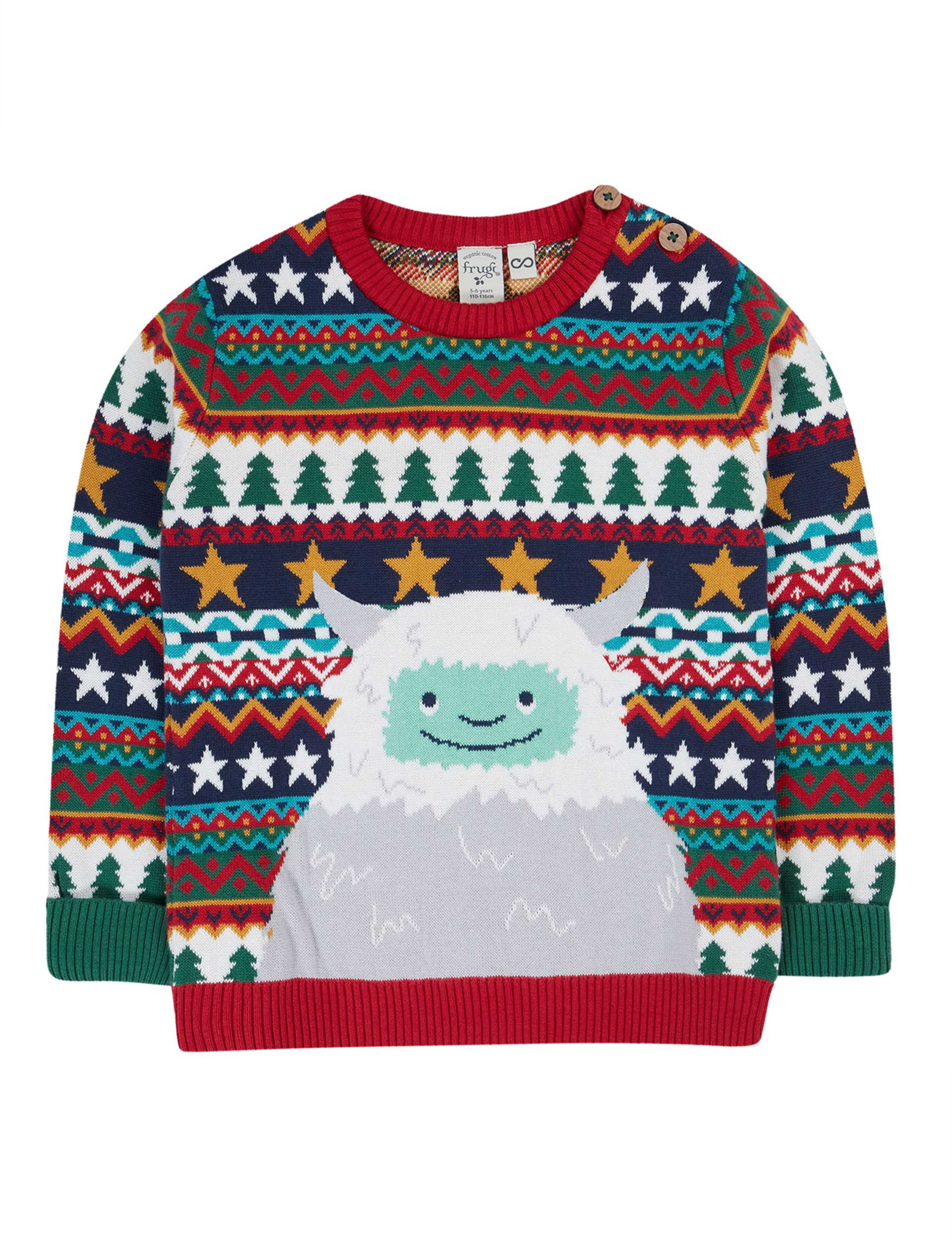 Pure Cotton Fair Isle Yeti Knitted Jumper (2-10 Yrs)