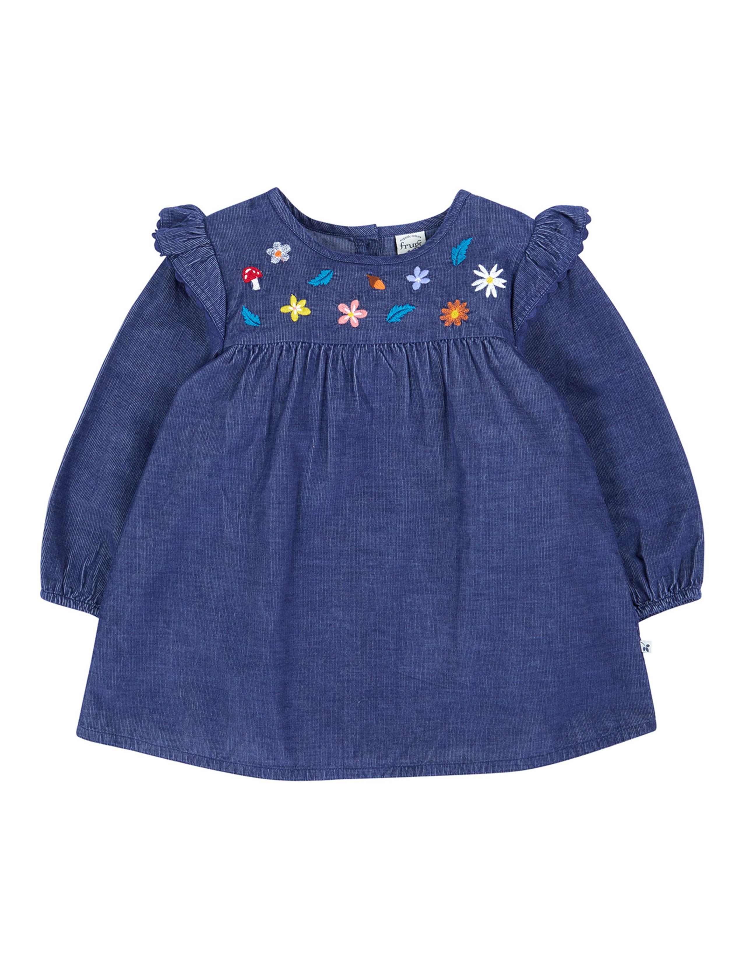 Pure Cotton Cord Embroidered Top (2-10 Yrs)