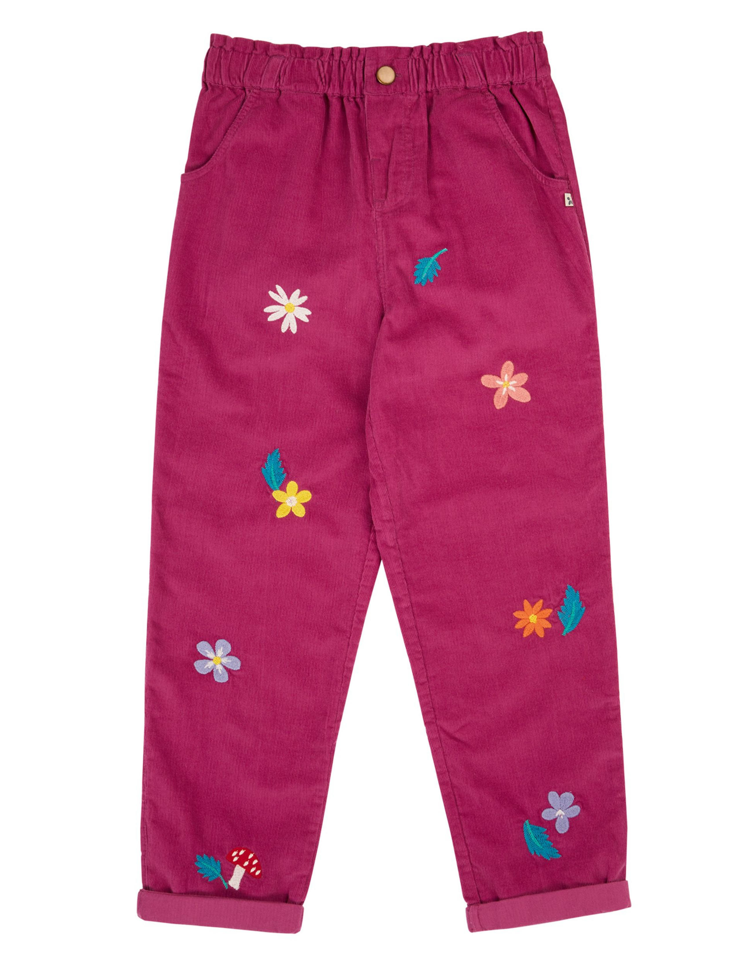 Pure Cotton Embroidered Trousers (2-12 Yrs)