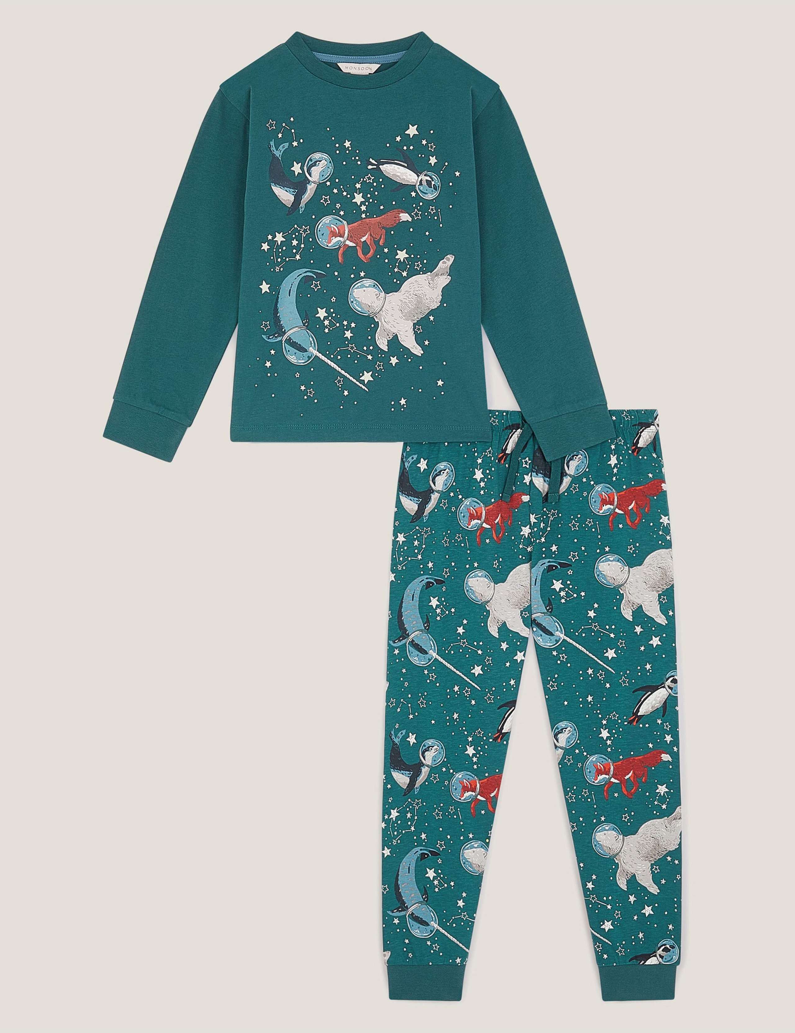 Pure Cotton Patterned Pyjama Set (2-10 Yrs)