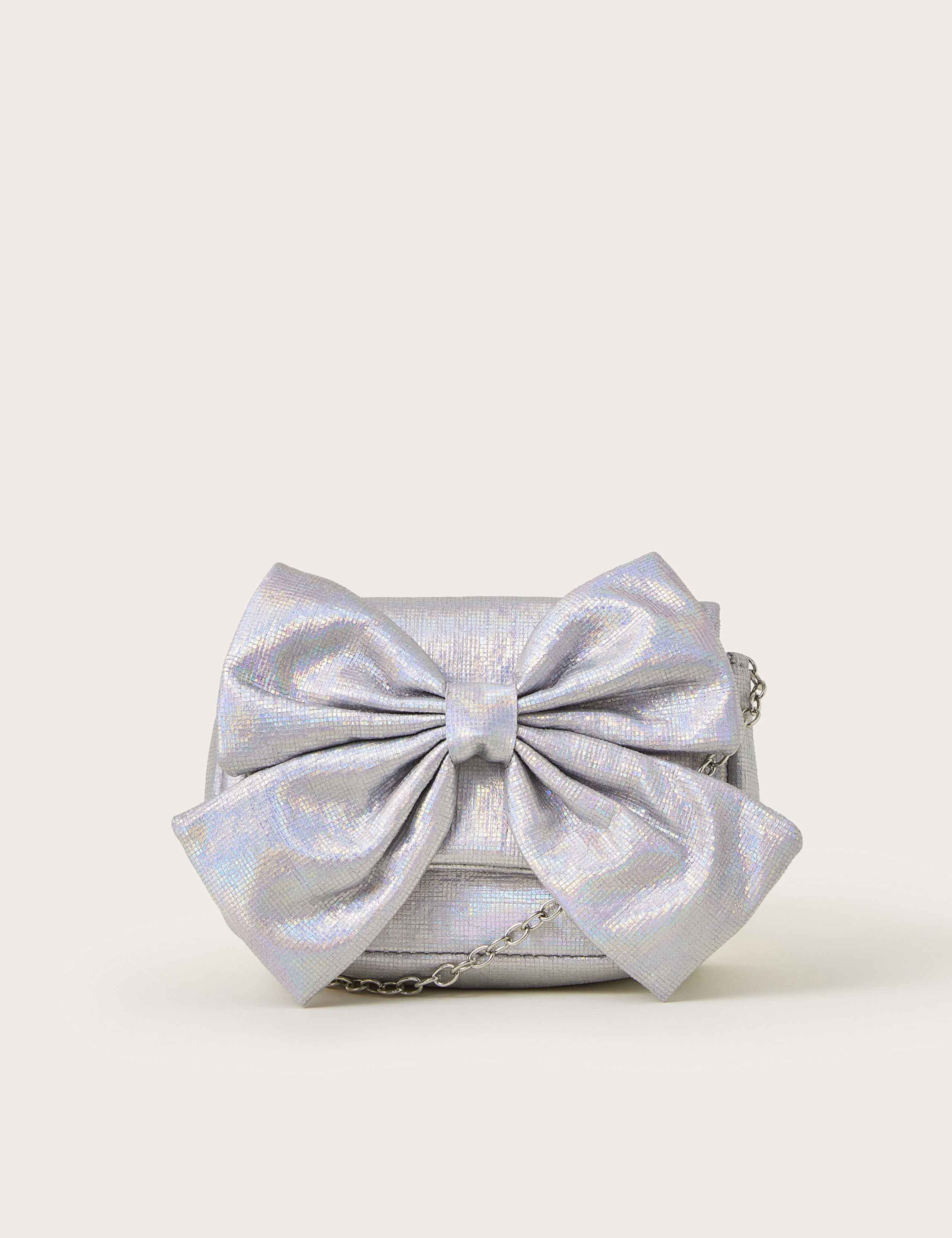 Kids' Metallic Bow Shoulder Bag
