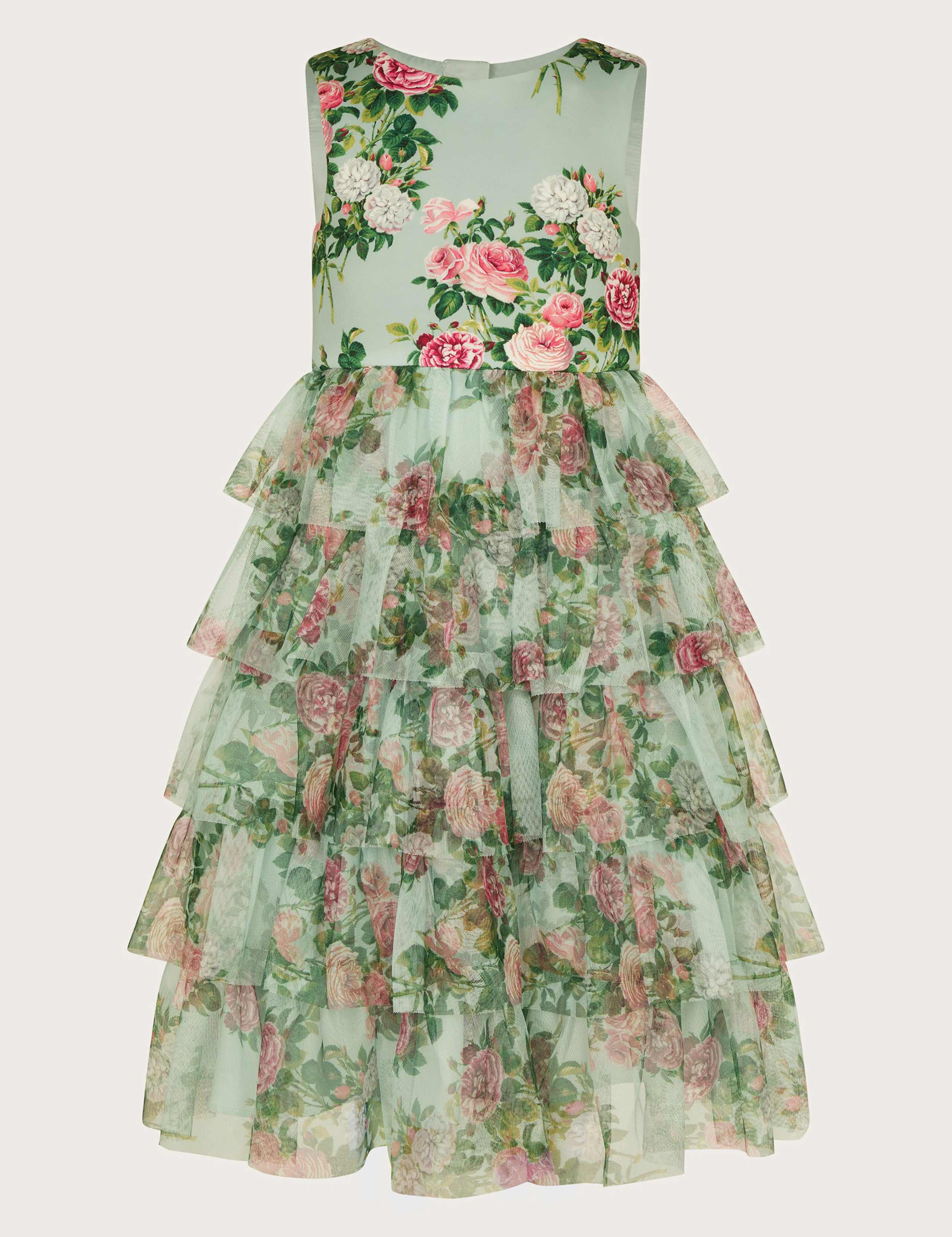 Floral Tiered Tulle Occasion Dress (3-13 Yrs)