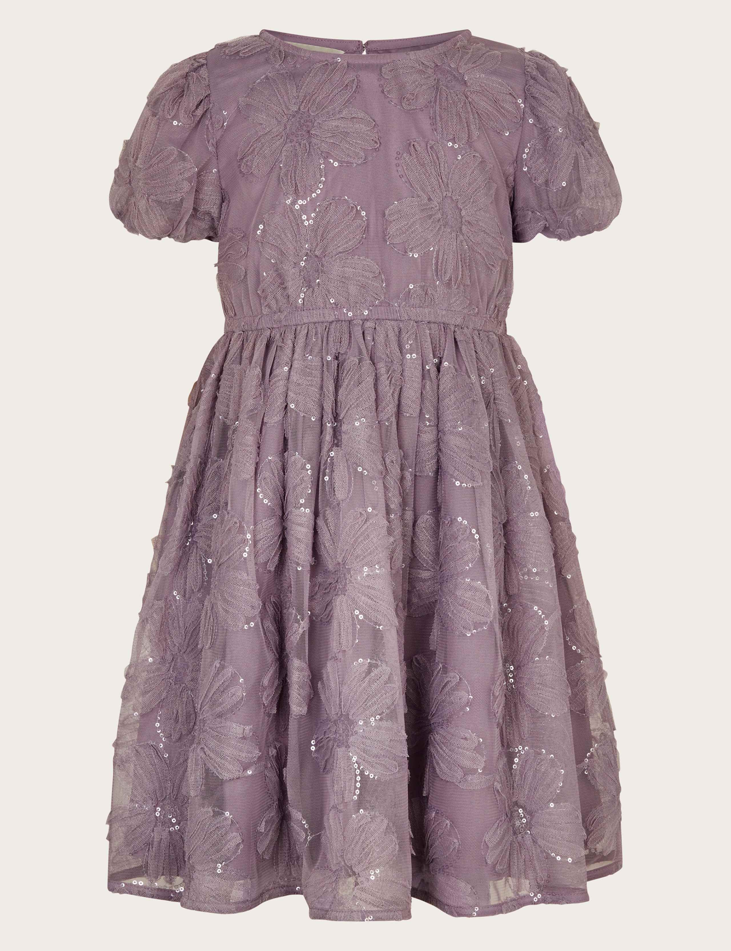 Sequin Flower Occasion Dress (3-13 Yrs)