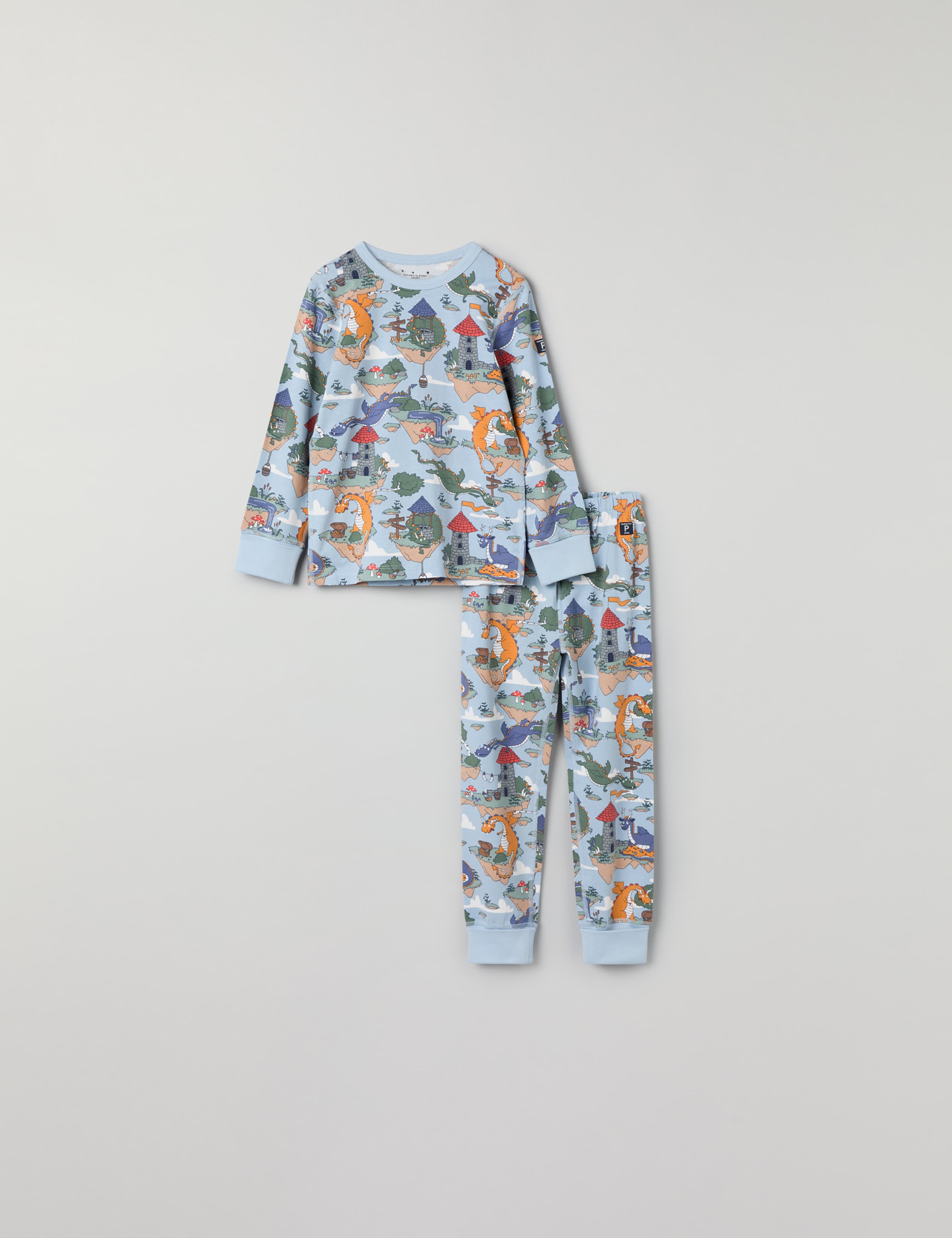 Cotton Rich Dragon Print Pyjamas (1-10 Yrs)