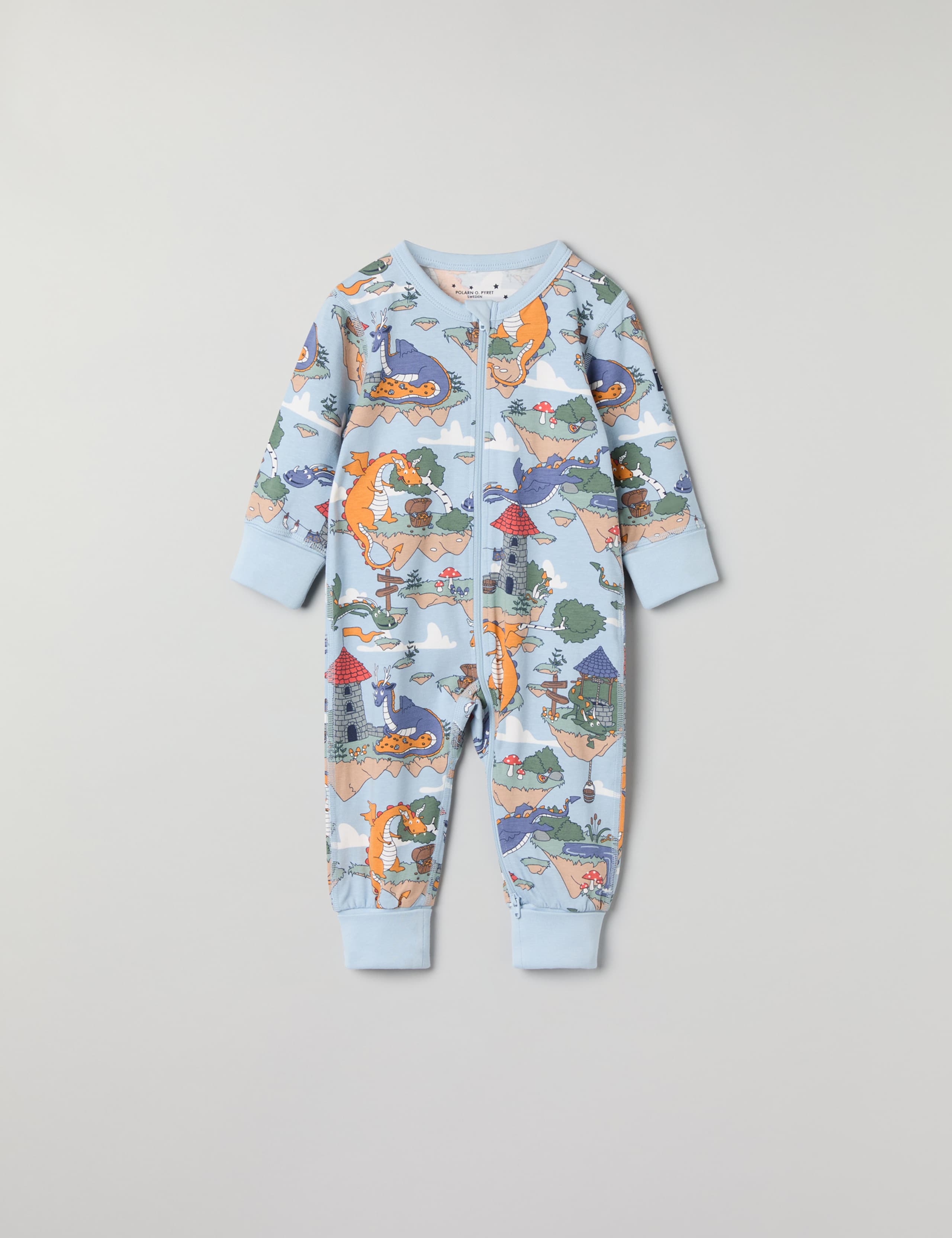 Cotton Rich Dragon Print Zip Sleepsuit (0-4 Yrs)