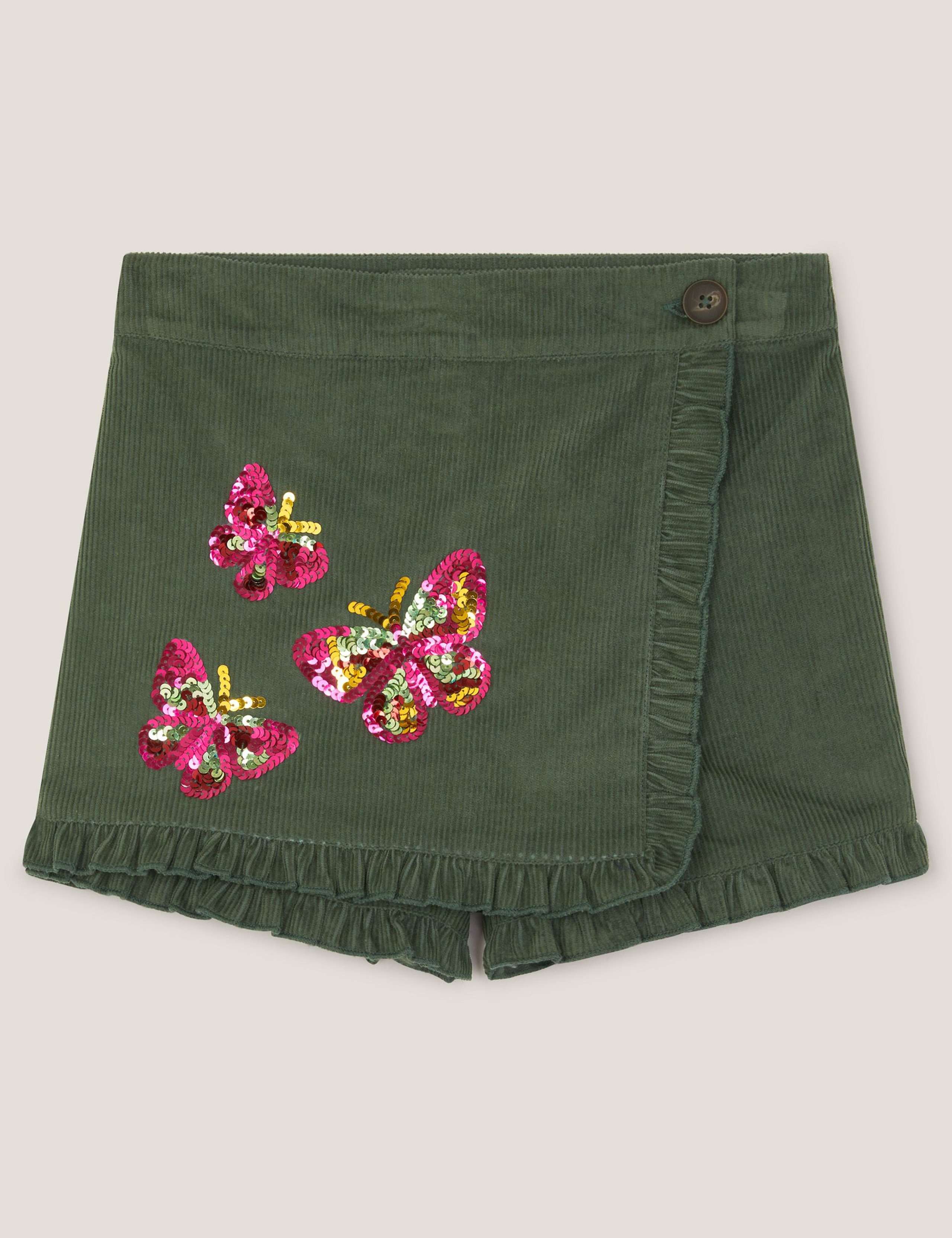 Corduroy Sequin Butterfly Skort (3-13 Yrs)