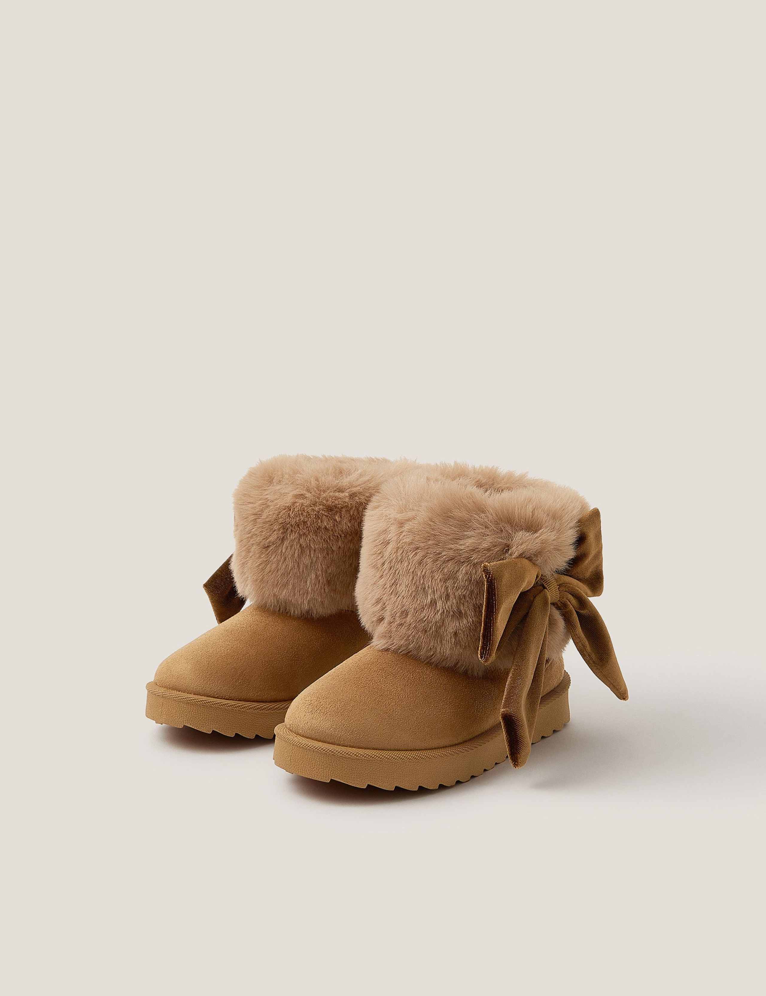 Kids' Faux Fur Ankle Boots (10 Small - 4 Large)