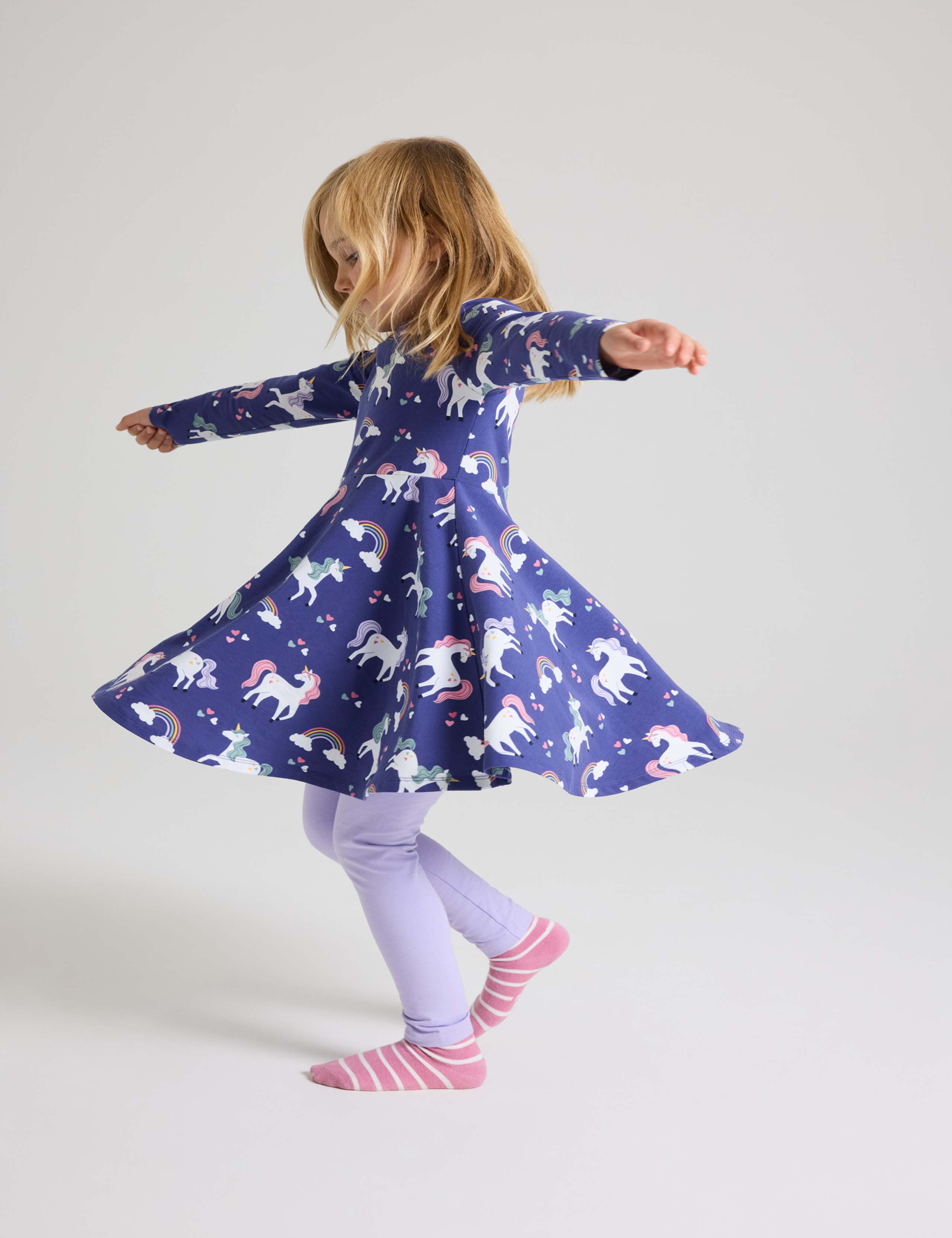 Cotton Rich Unicorn Dress (1-10 Yrs)