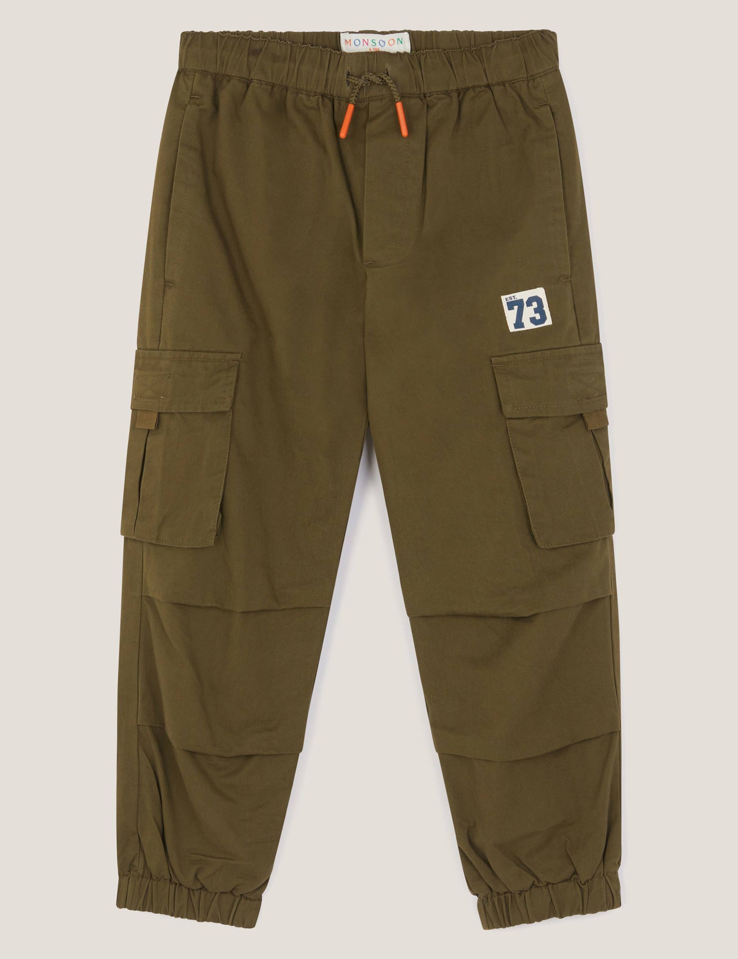 Pure Cotton Cargo Trousers (2-13 Yrs)