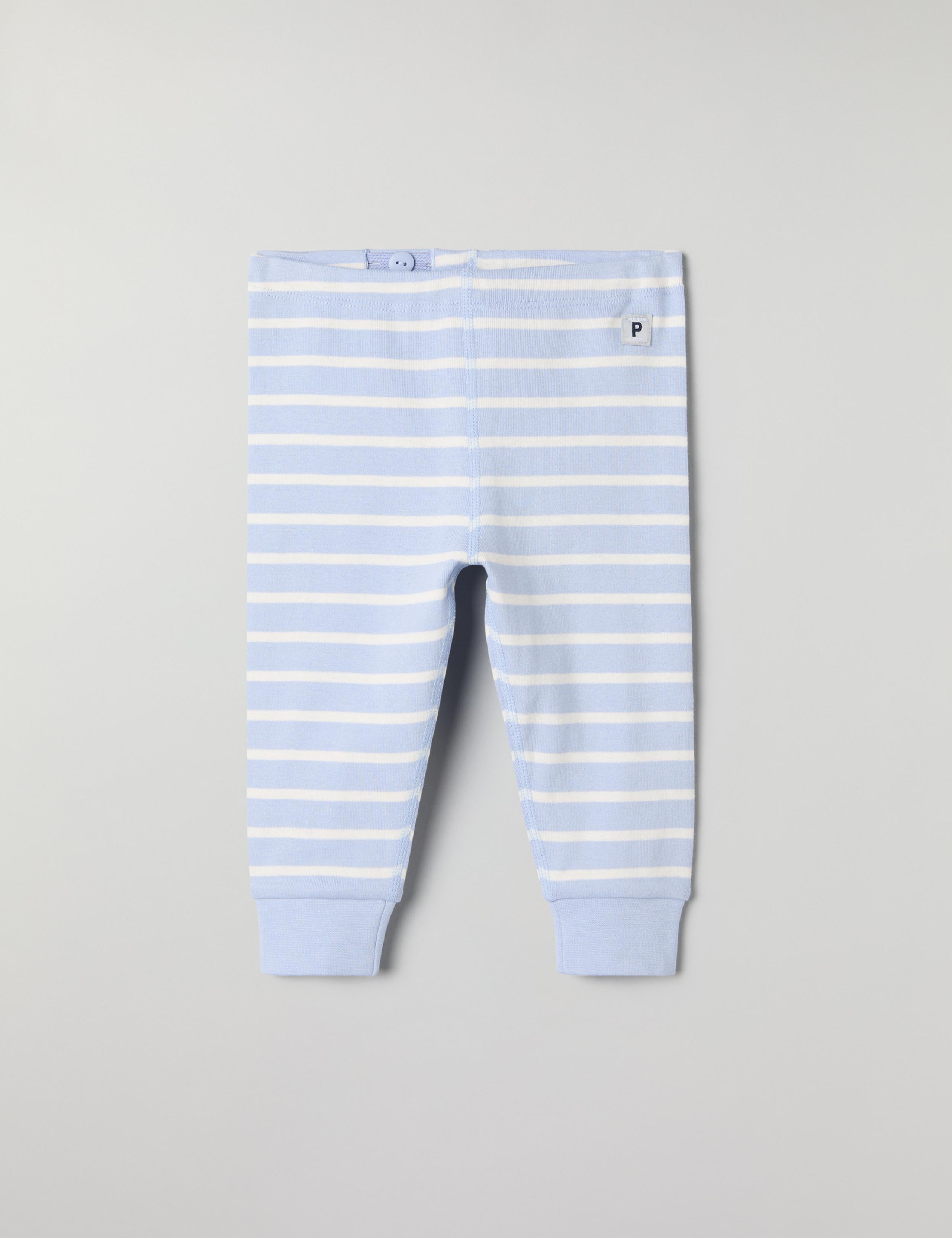 Pure Cotton Striped Leggings (1-24 Mths)
