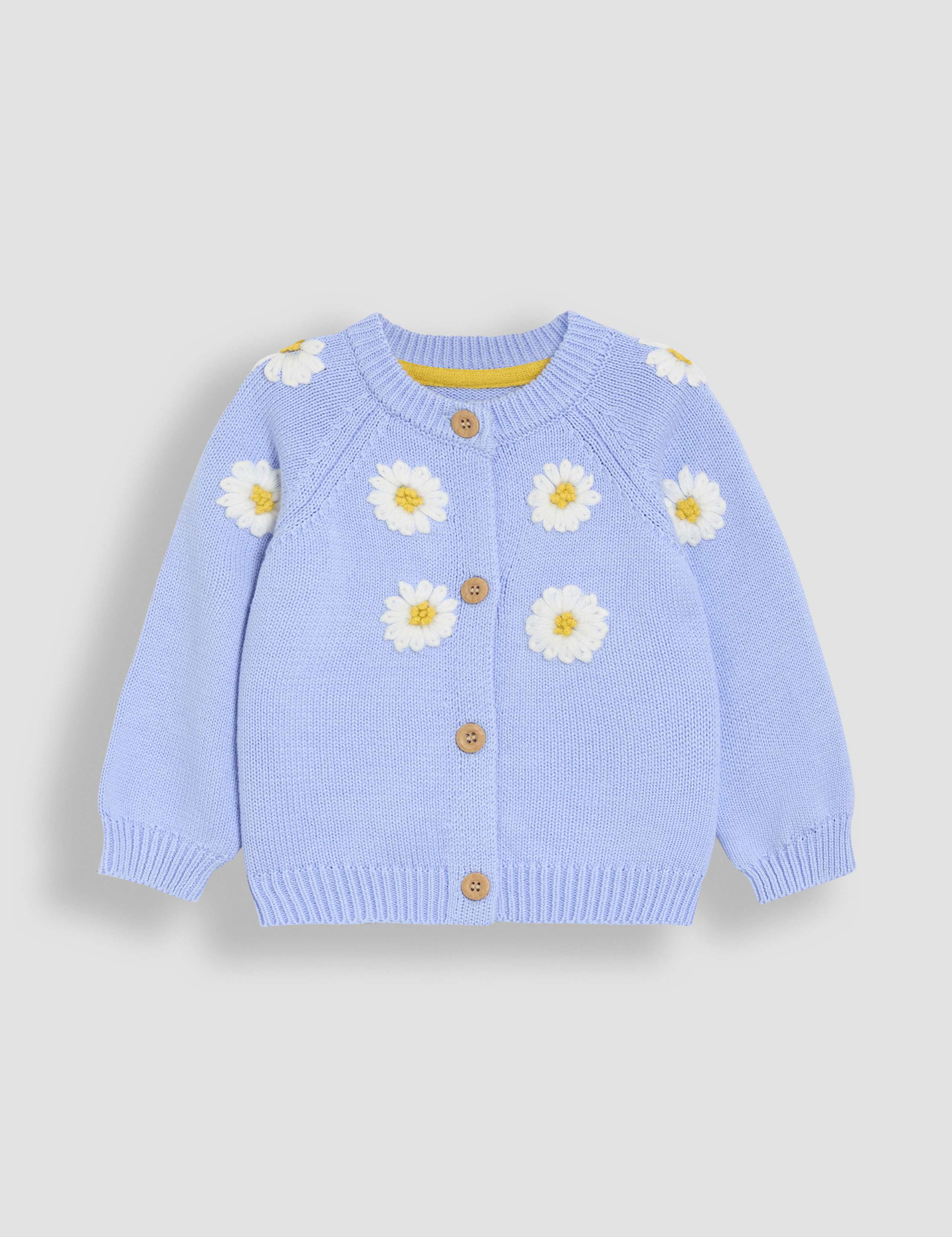 Pure Cotton Embroidered Flower Cardigan (6 Mths - 5 Yrs)
