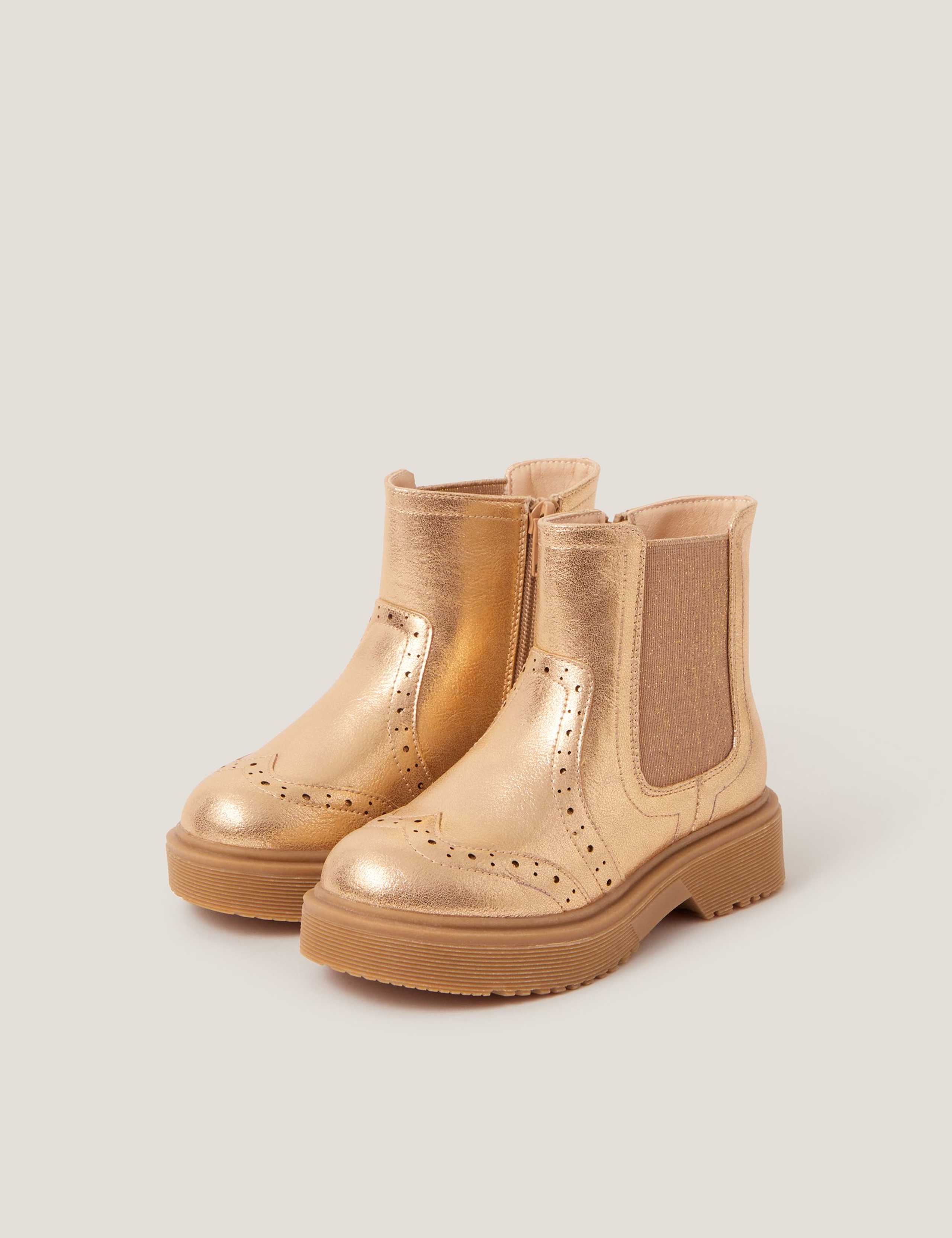 Kids' Metallic Chelsea Boots (7 Small - 3 Large)