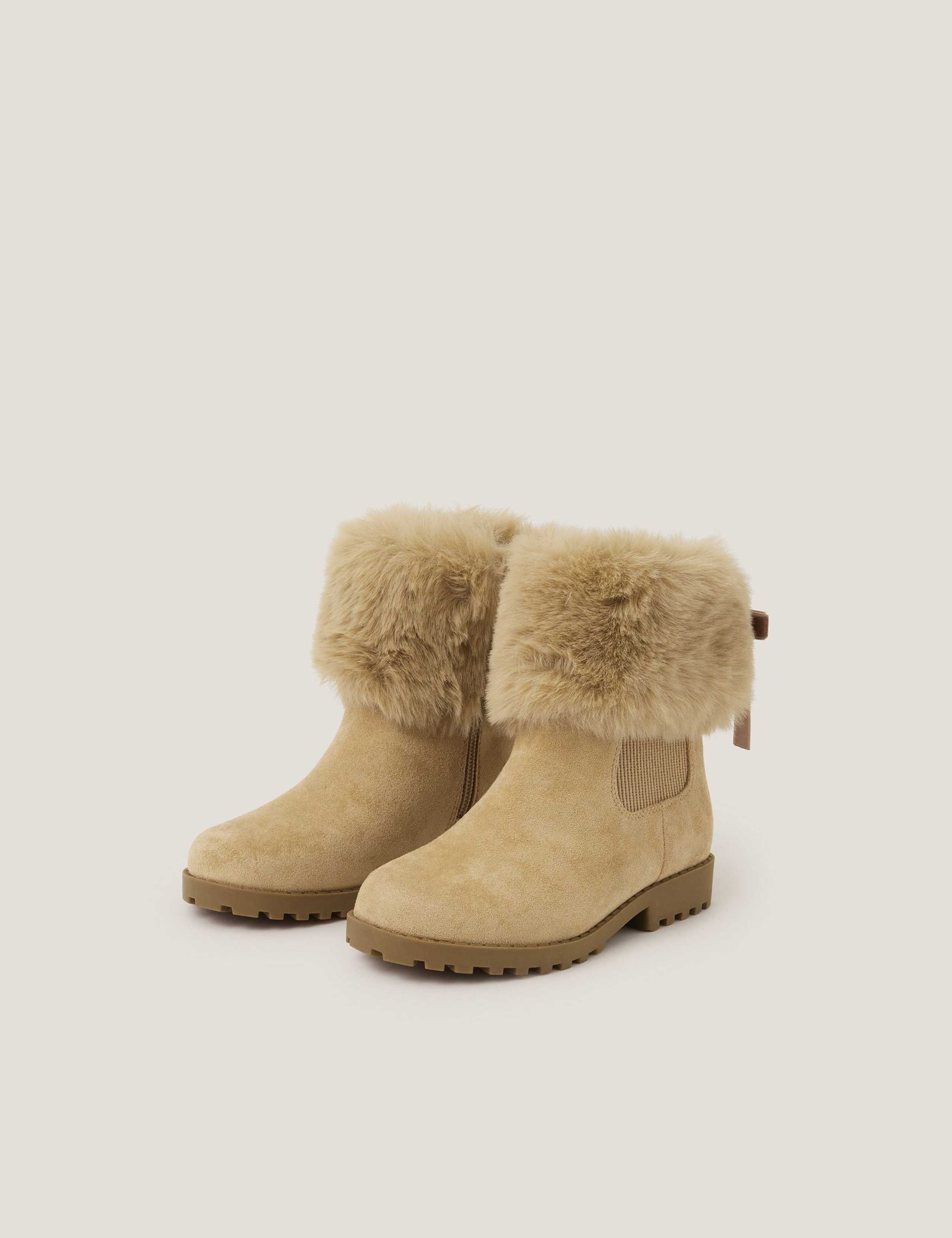 Kids' Faux Fur Chelsea Boots (9 Small - 4 Large)