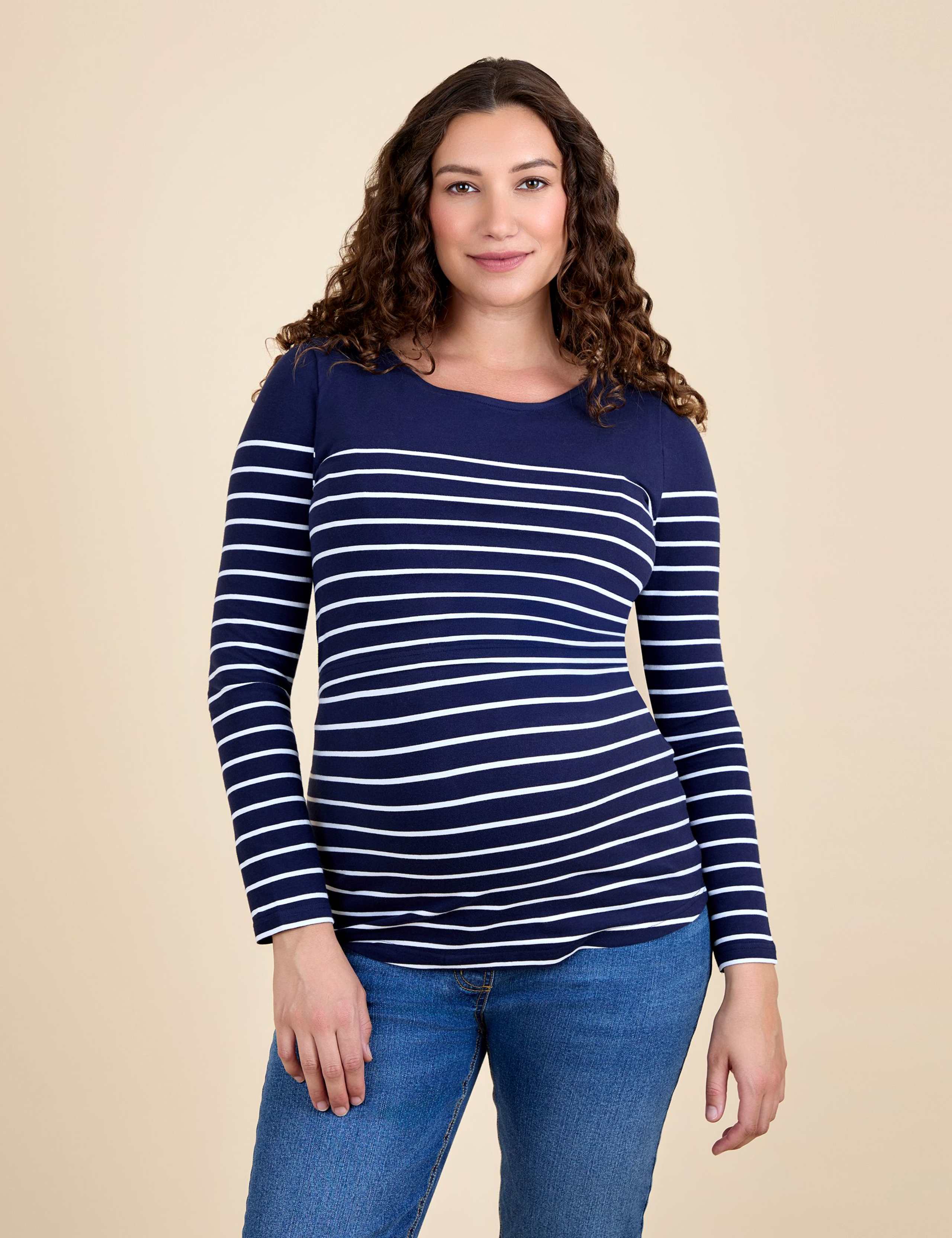 Maternity Cotton Rich Striped Top