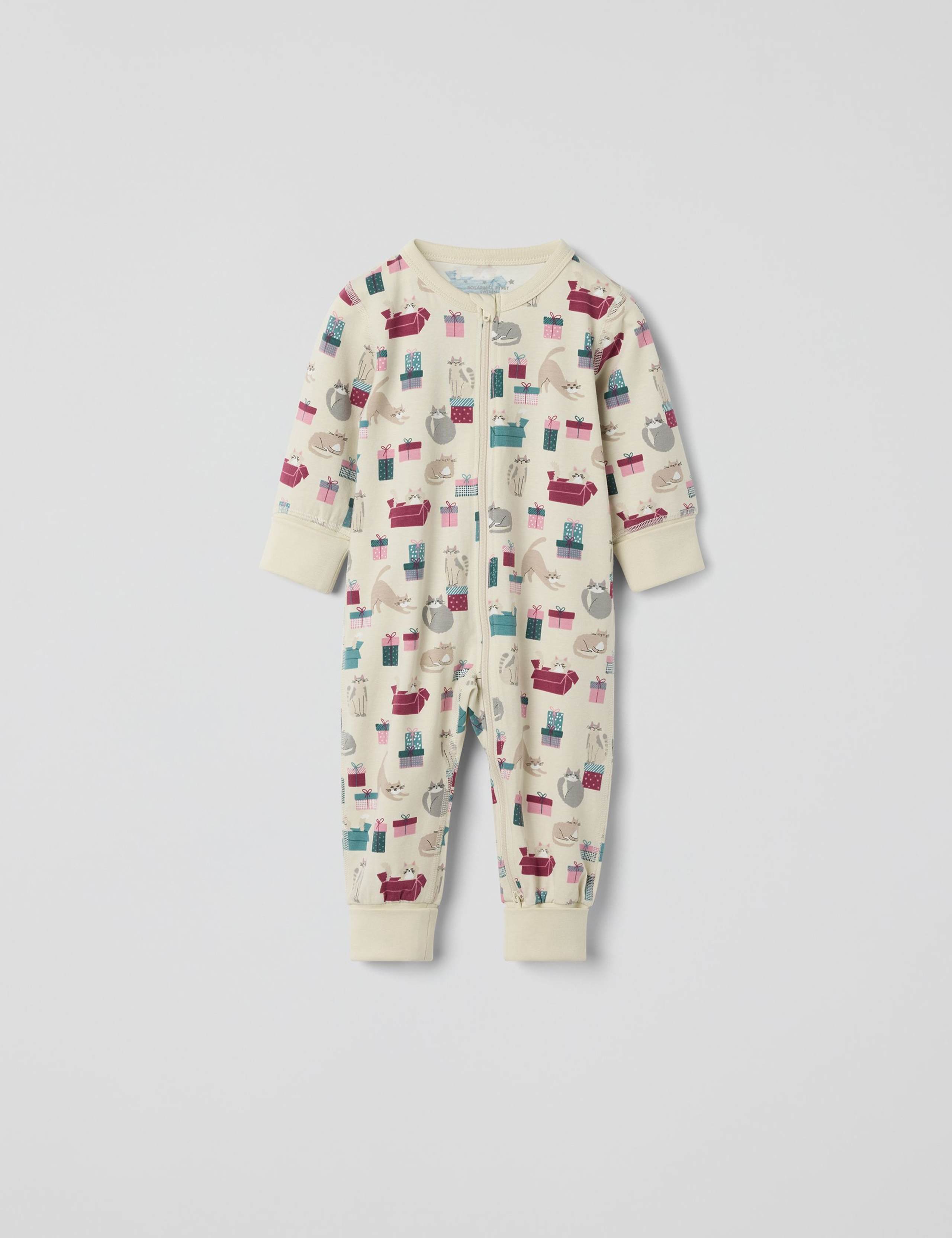 Cotton Rich Cat Sleepsuit (0-4 Yrs)