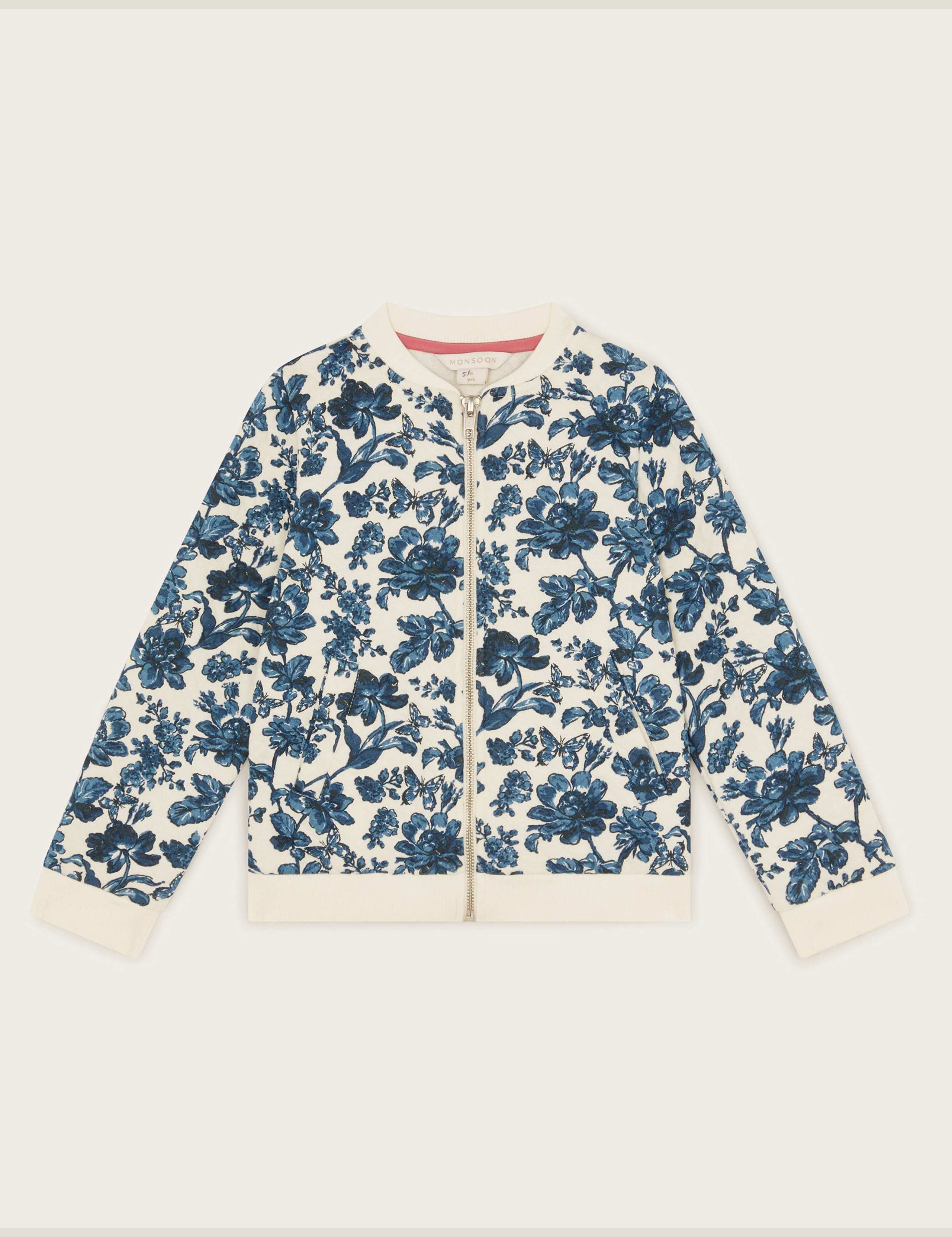 Pure Cotton Floral Quilted Bomber (3-13 Yrs)
