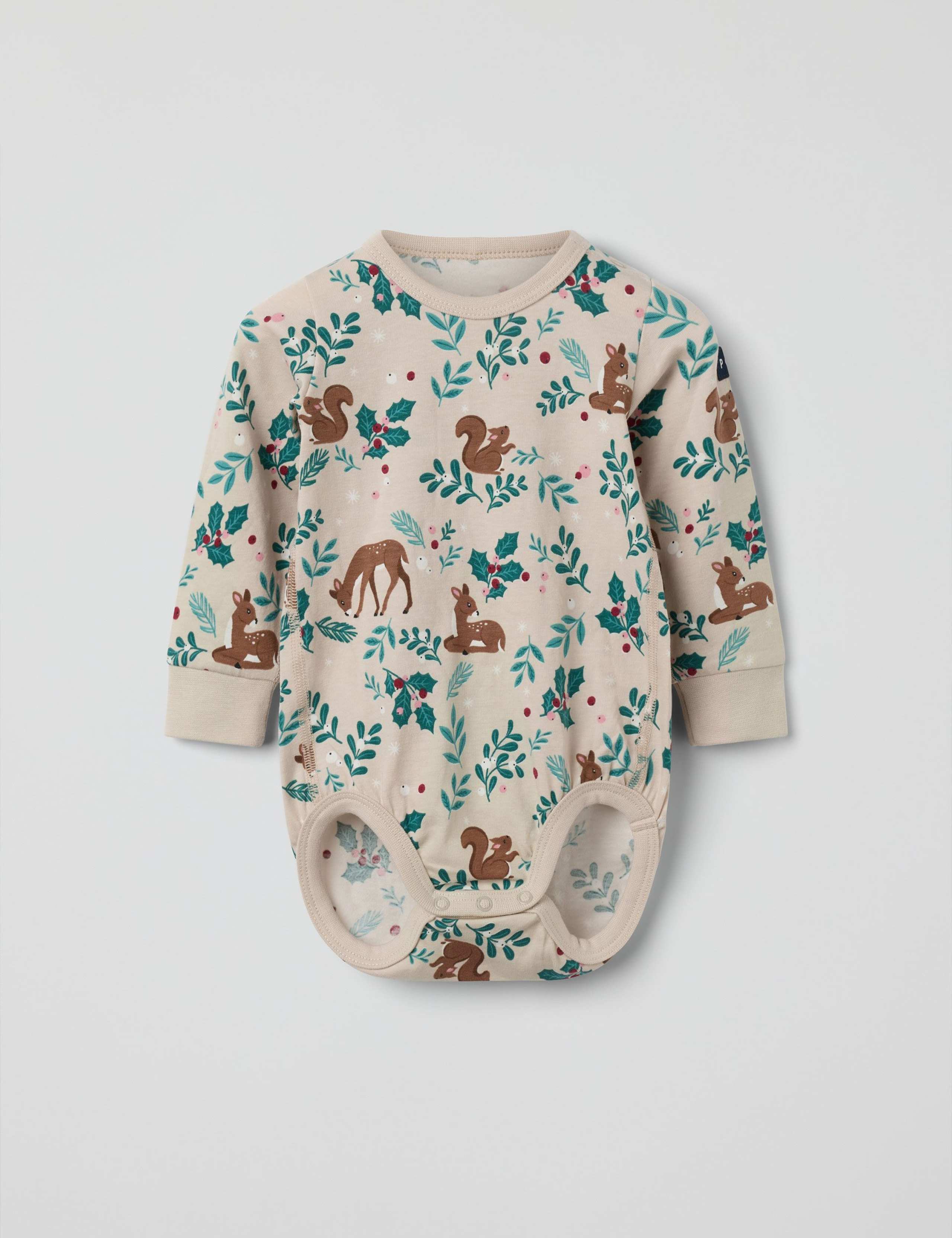 Cotton Rich Christmas Animals Bodysuit (1-12 Mths)