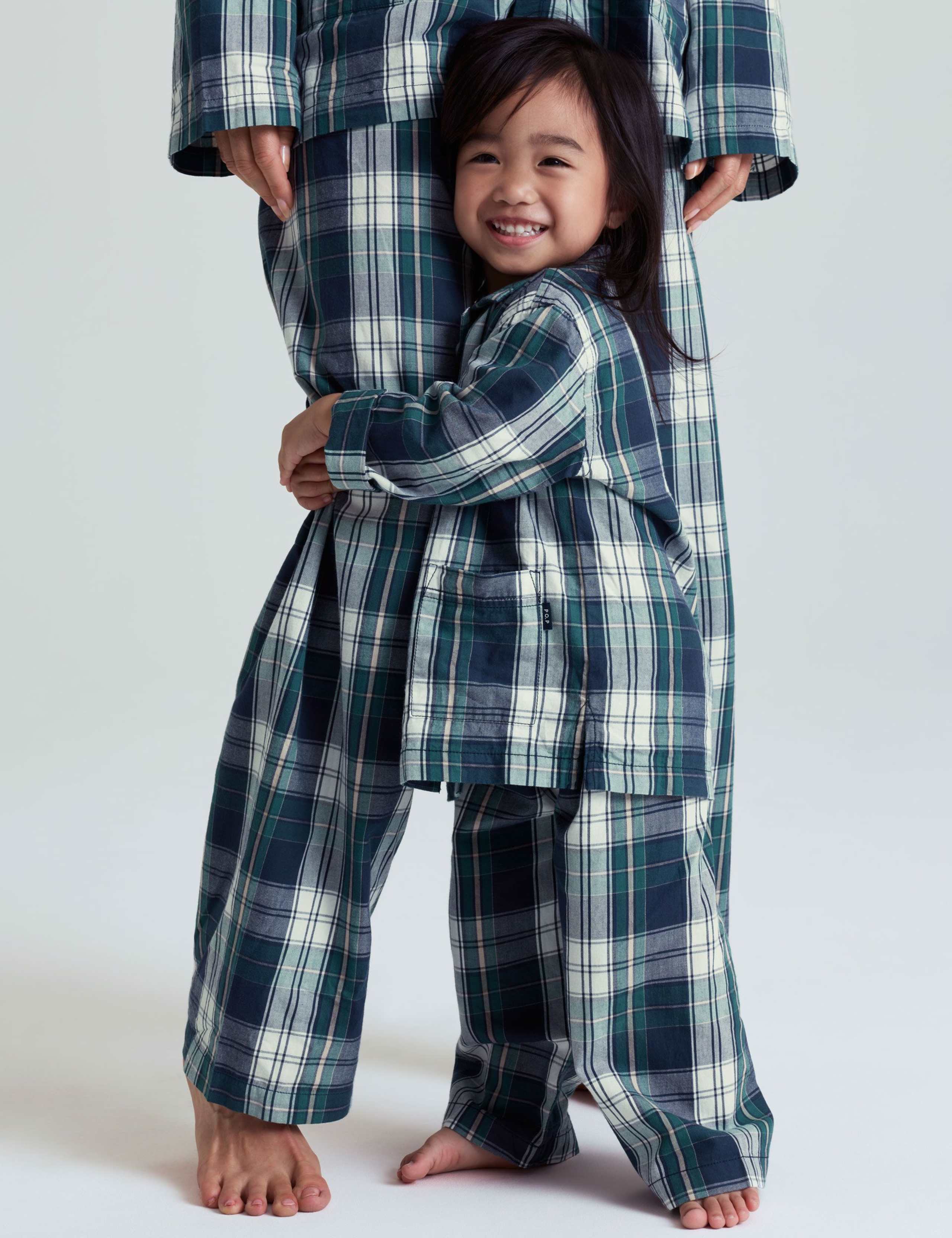 Pure Cotton Brushed Checked Pyjamas (1-10 Yrs)