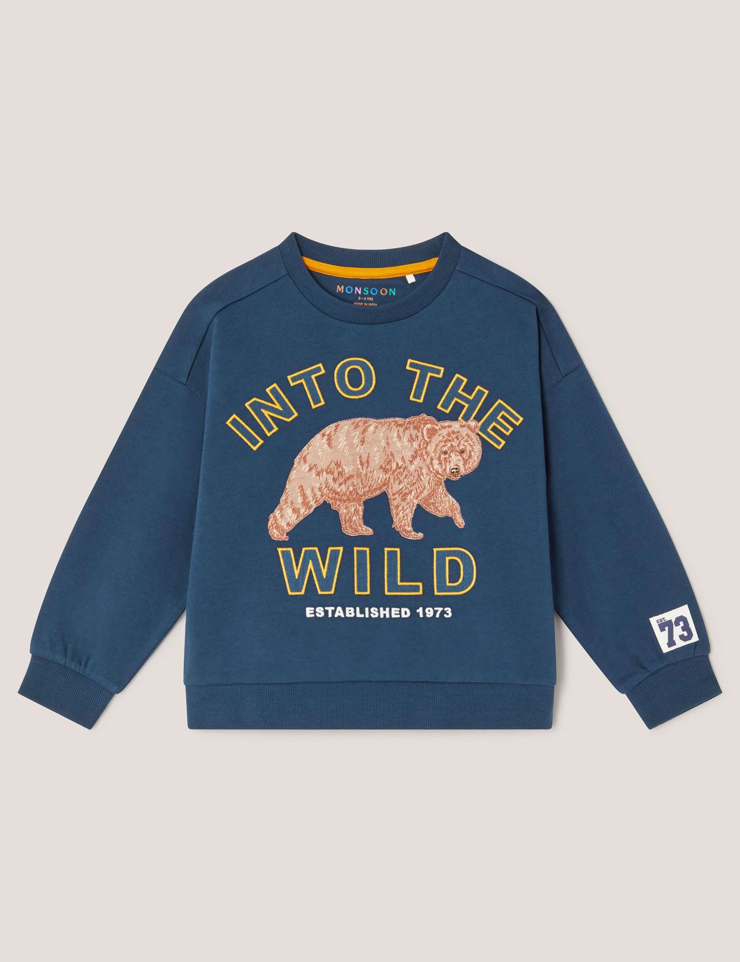 Pure Cotton Bear Sweatshirt (18 Mths -13 Yrs)