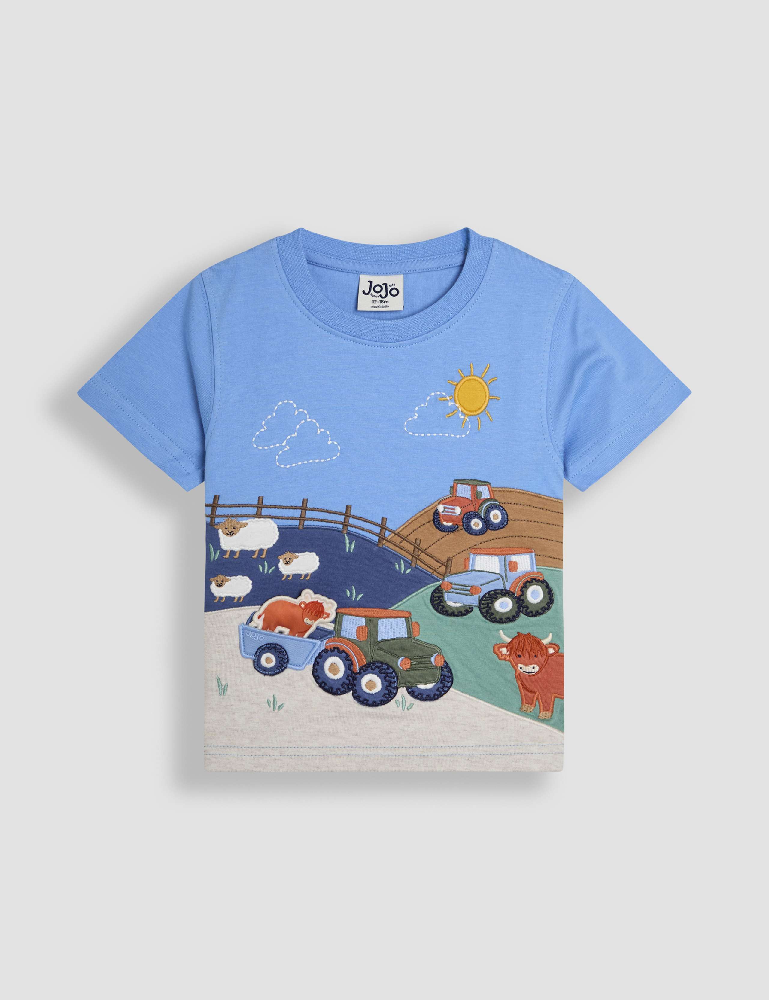 Pure Cotton Appliqué Farm T-Shirt (6 Mths - 5 Yrs)