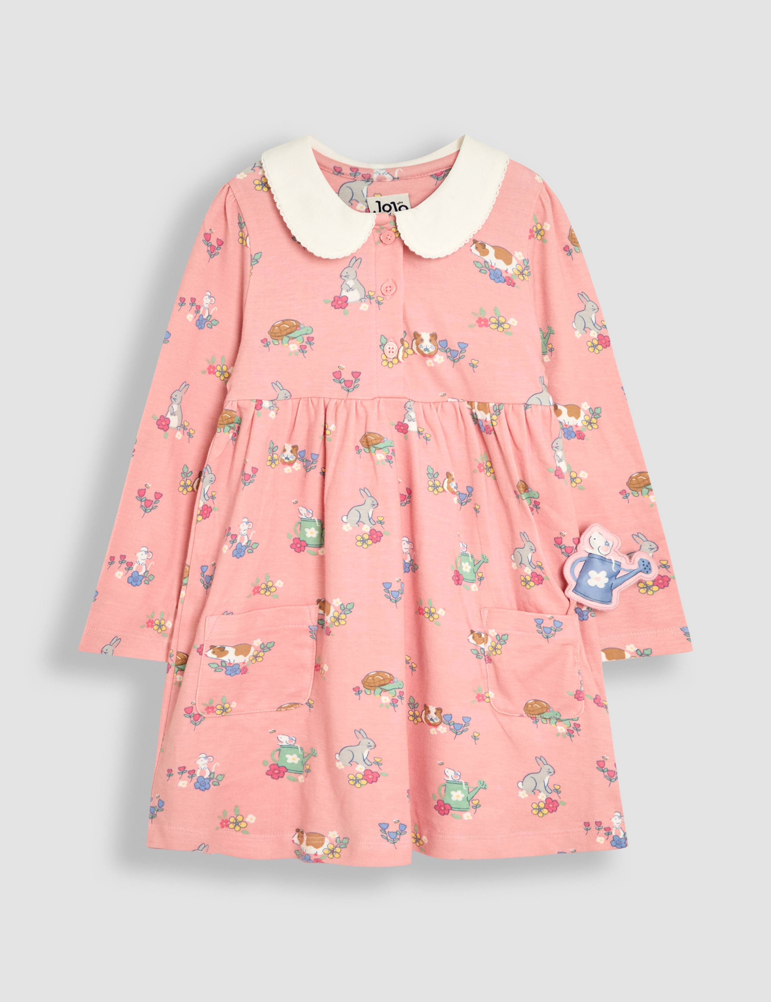 Pure Cotton Guinea Pig Print Dress (6 Mths-5 Yrs)