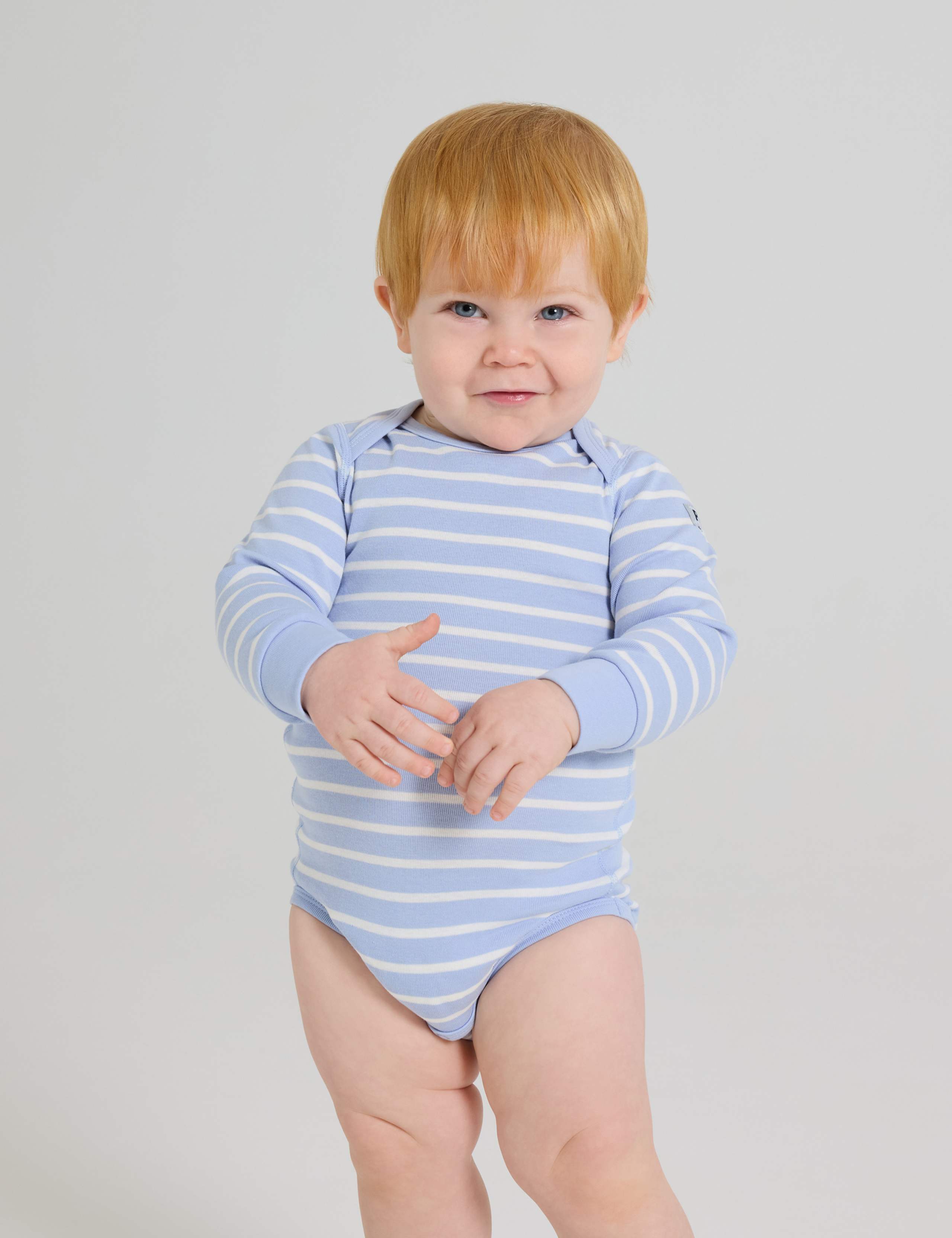 Pure Cotton Striped Bodysuit (1-24 Mths)