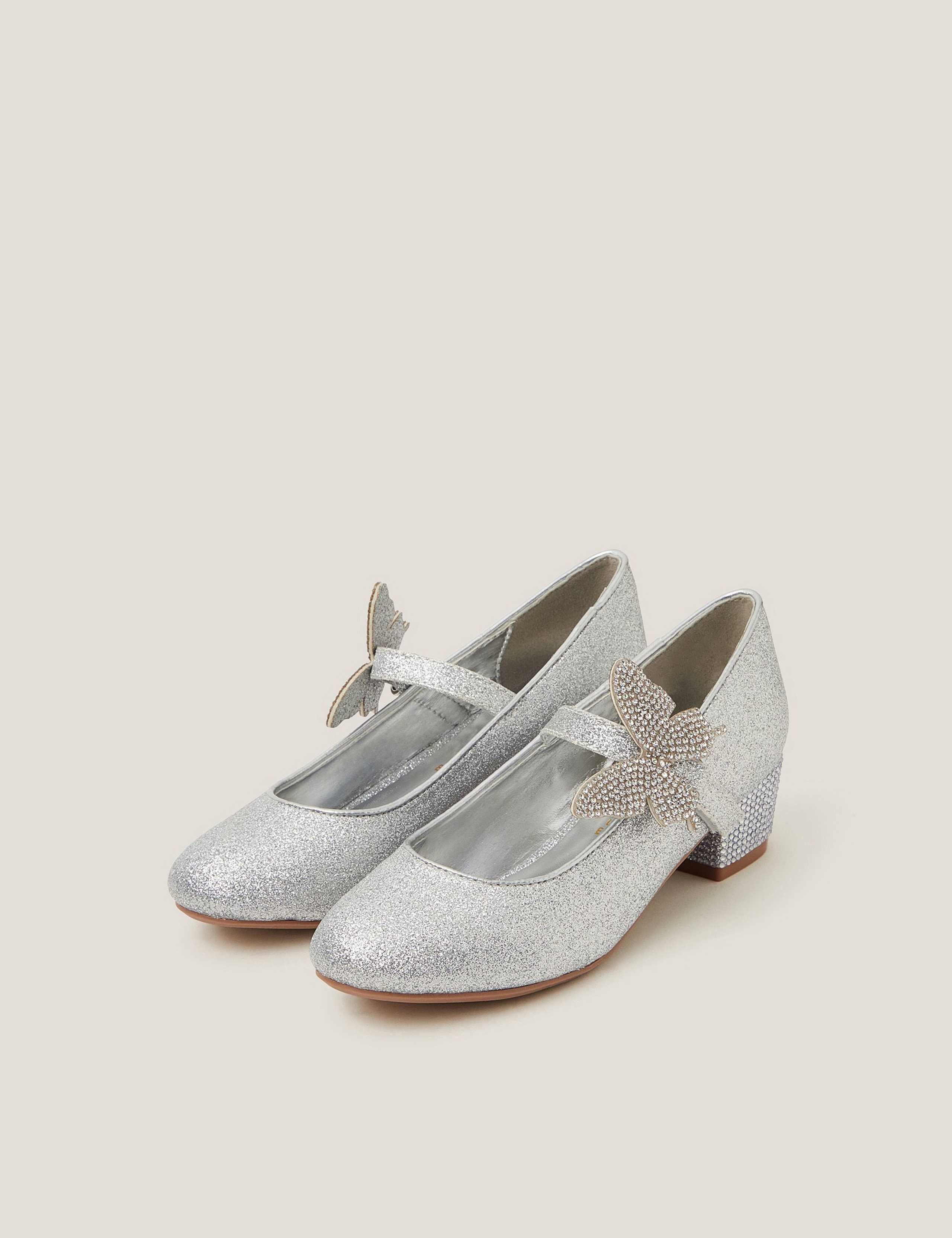 Kids Glitter Sparkle Butterfly Shoes (7 Small - 4 Large)