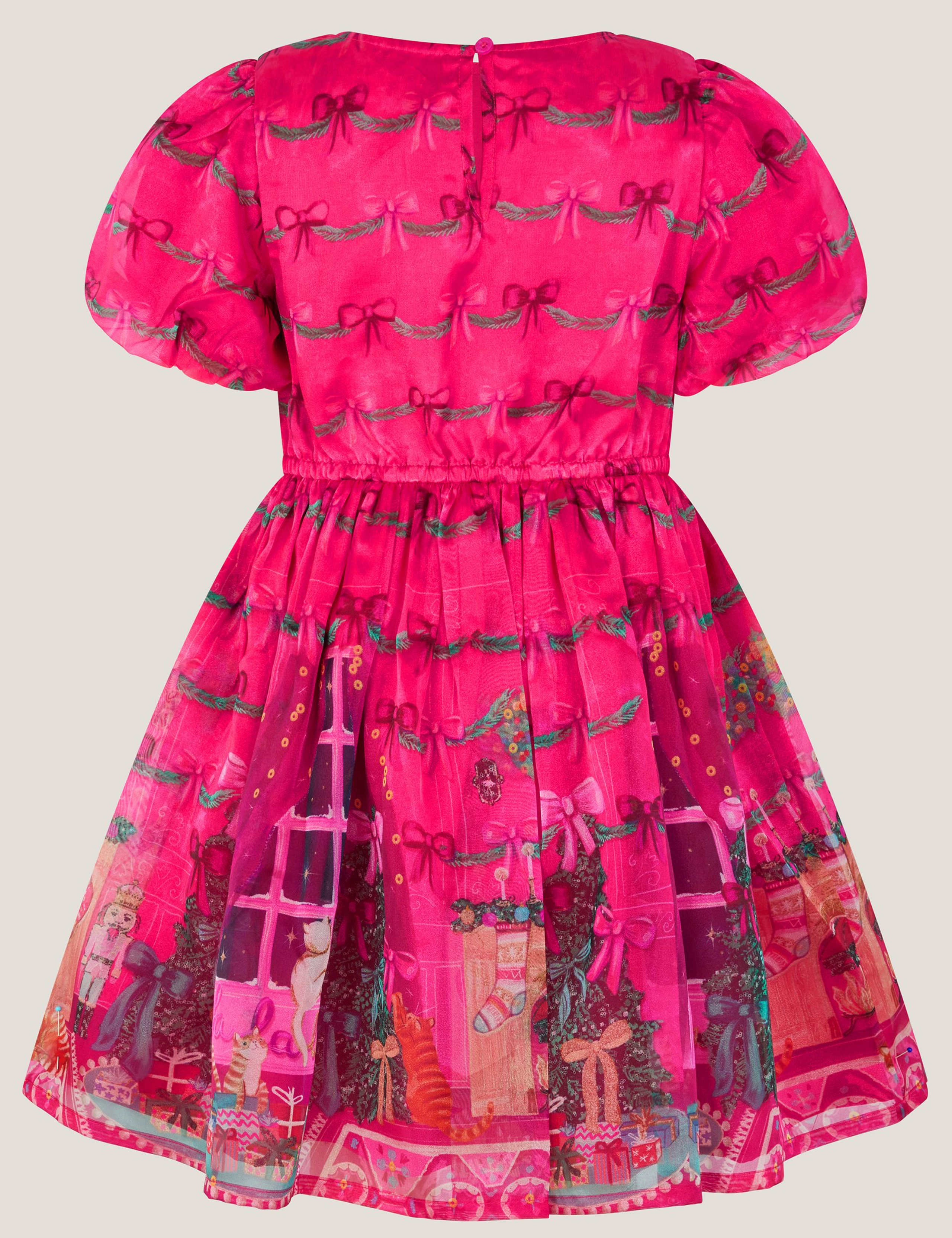 Christmas Scene Patterned Dress (3-13 Yrs)