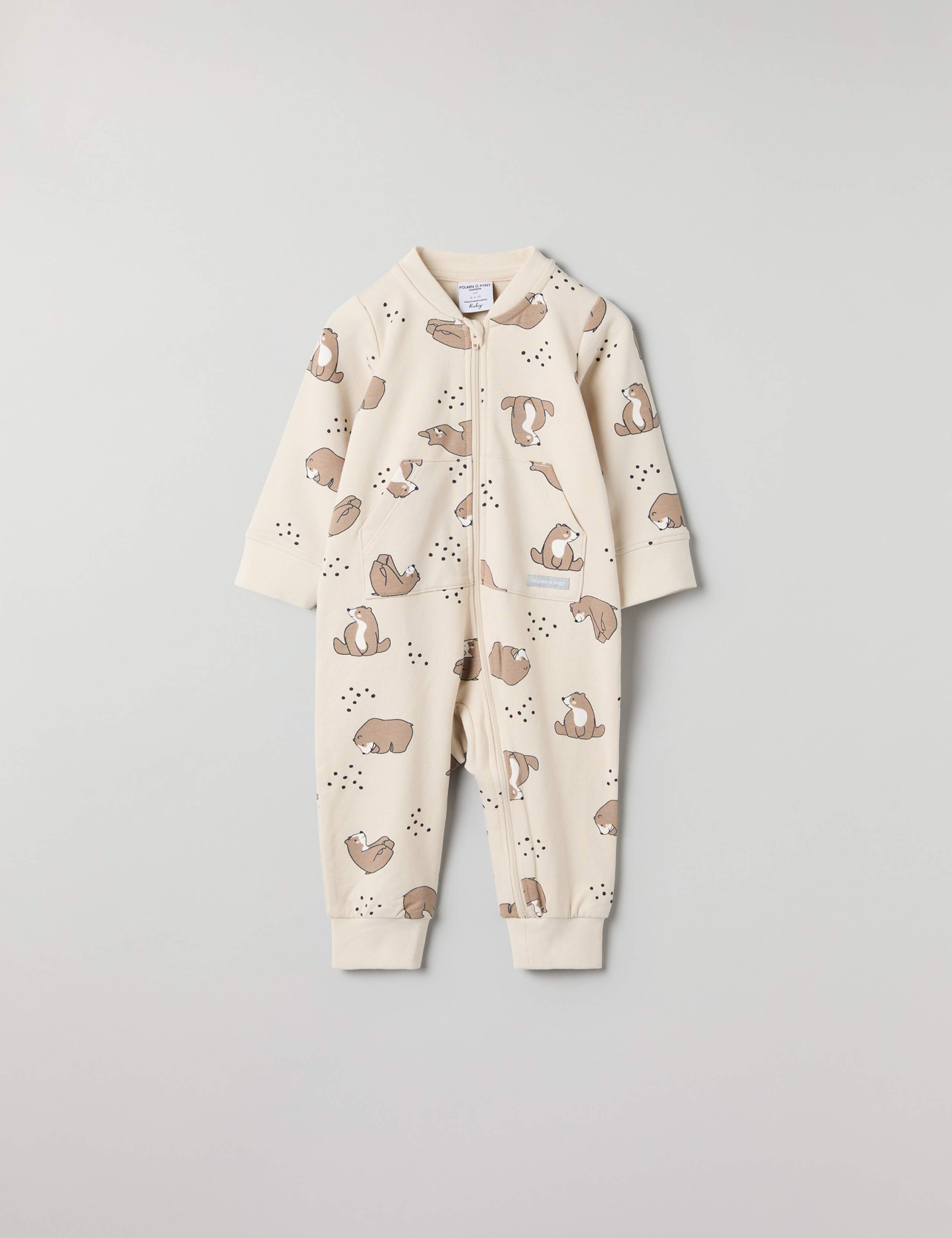 Cotton Rich Bear Print Romper (1-12 Mths)