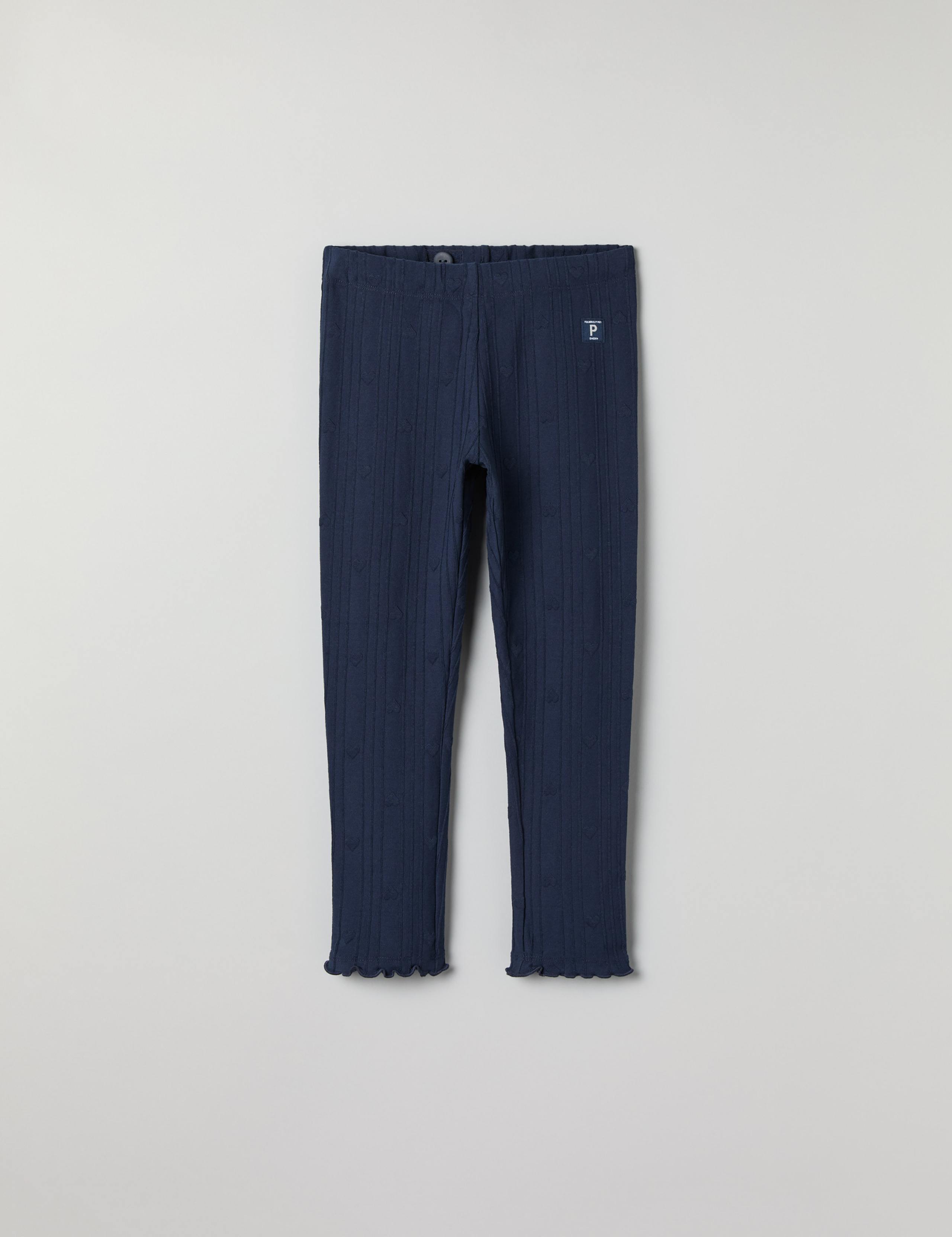 Cotton Rich Heart & Stripes Leggings (1-7 Yrs)