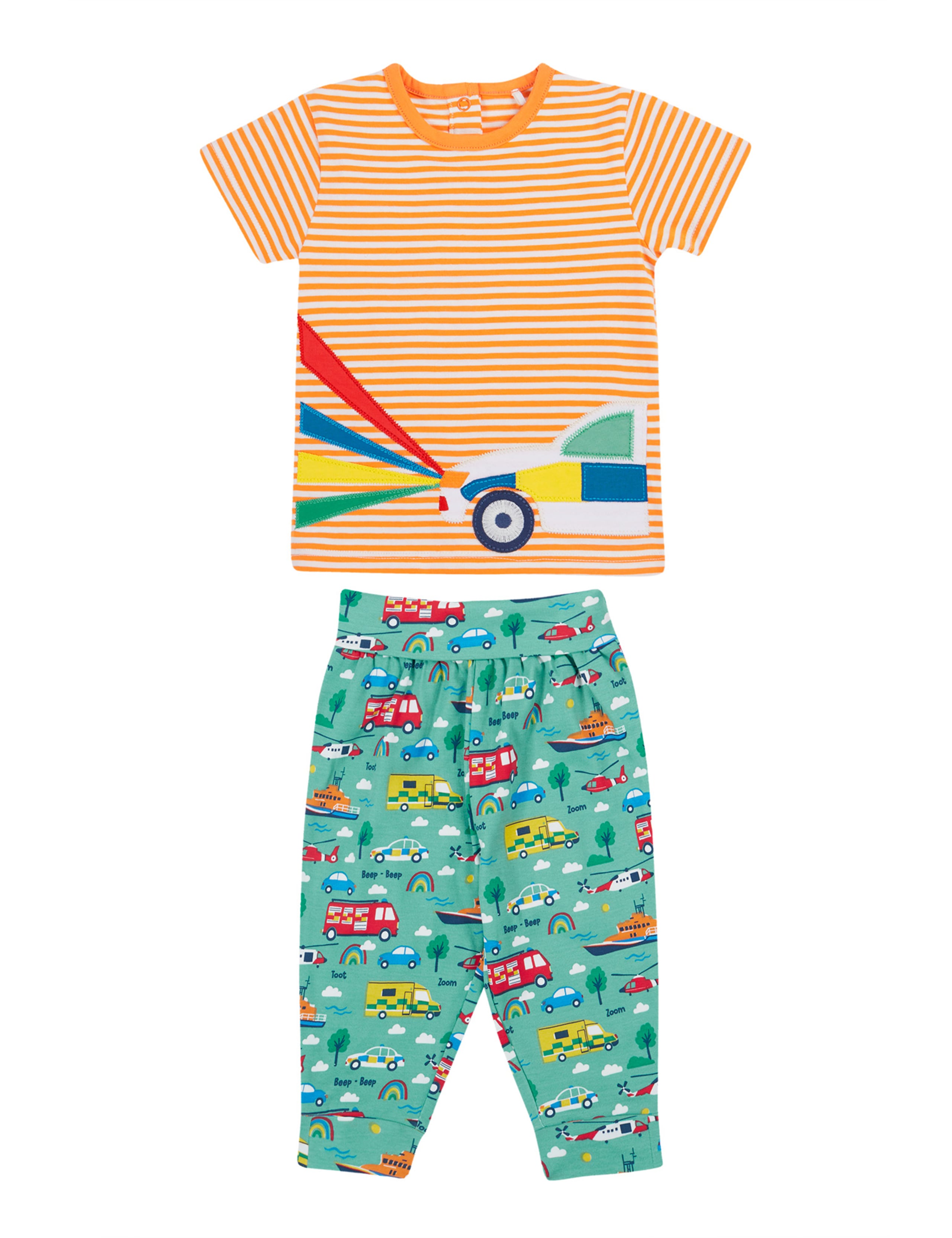 Pure Cotton Transport Top & Bottom Outfit (0-5 Yrs)