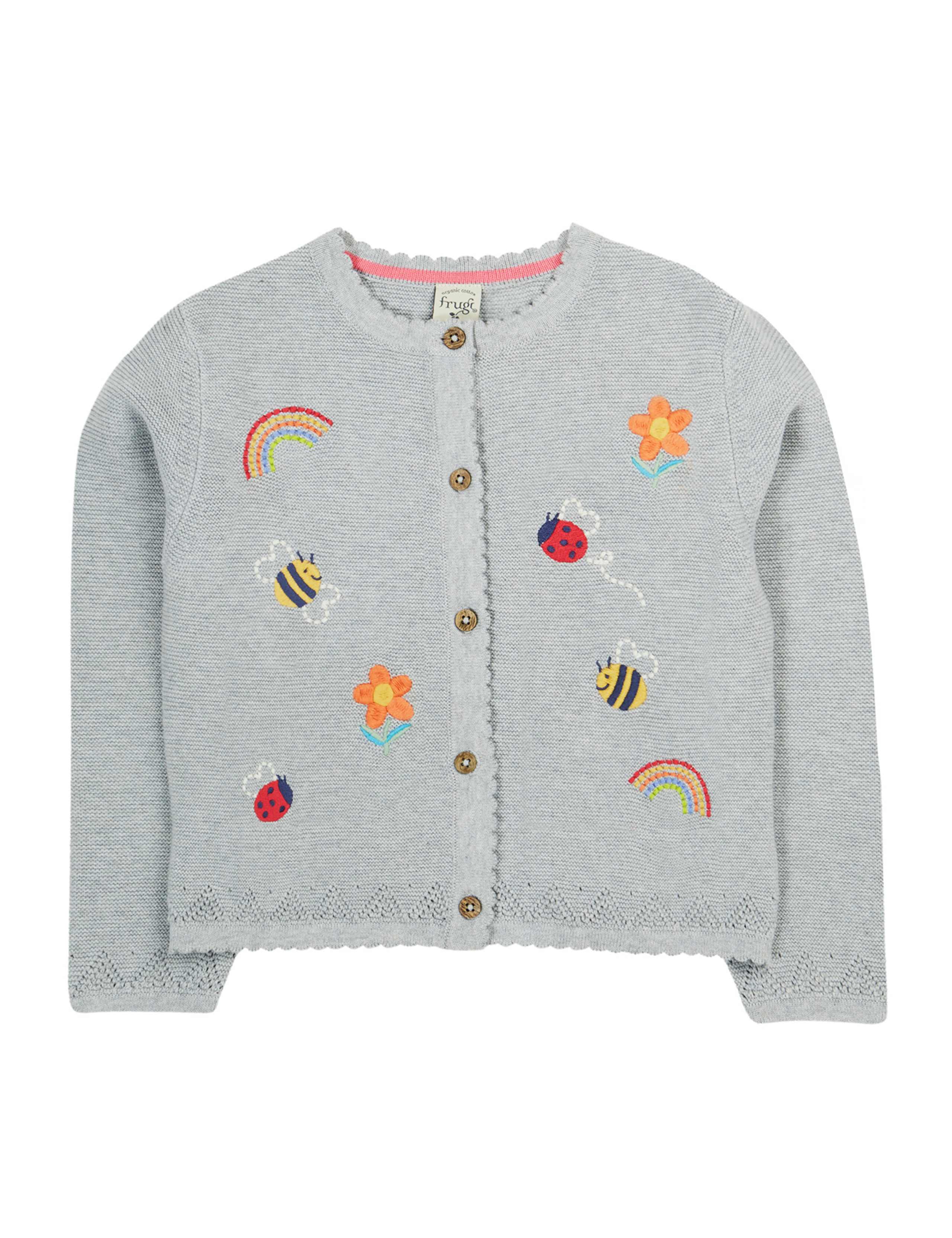 Pure Cotton Embroidered Cardigan (0-10 Yrs)